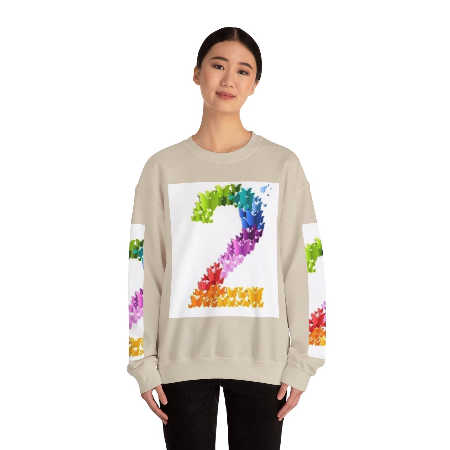 Colorful Floral Number 2 Sweatshirt for Celebrations