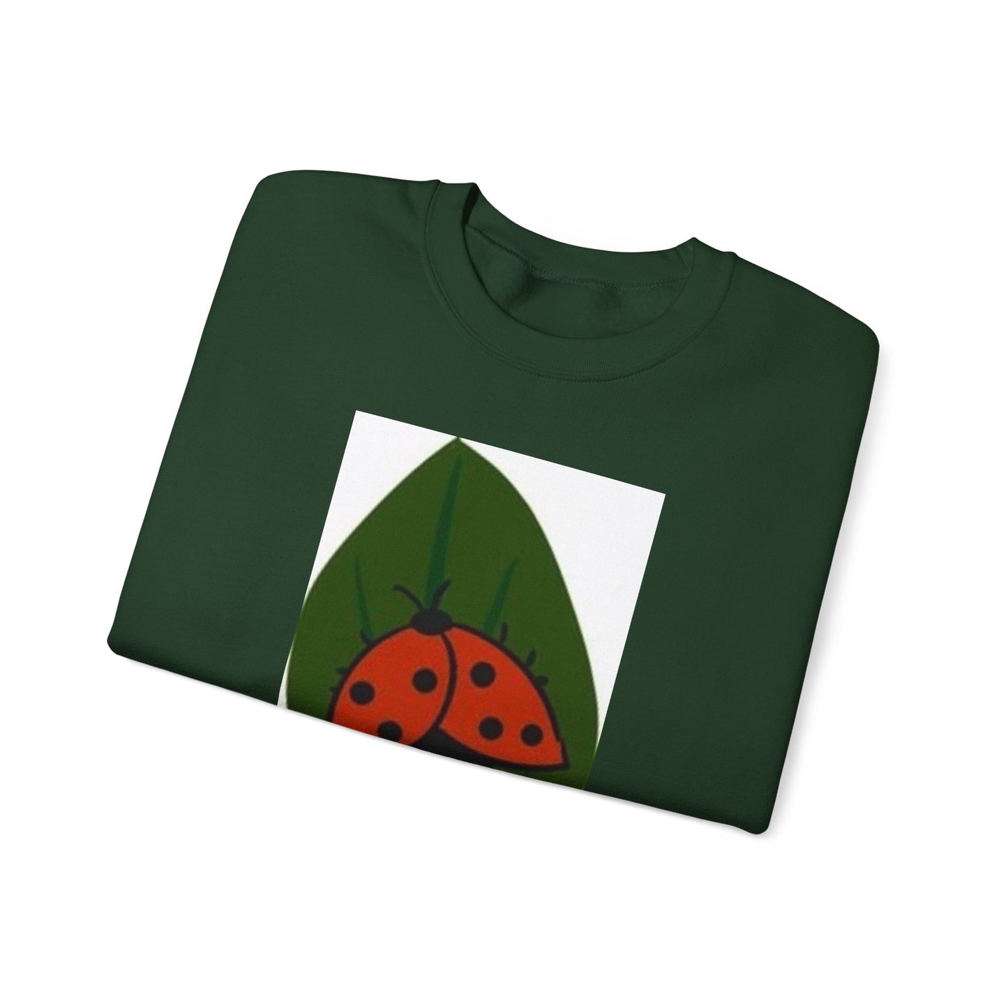 Ladybug Leaf Unisex Crewneck Sweatshirt - Cozy & Eco-Friendly