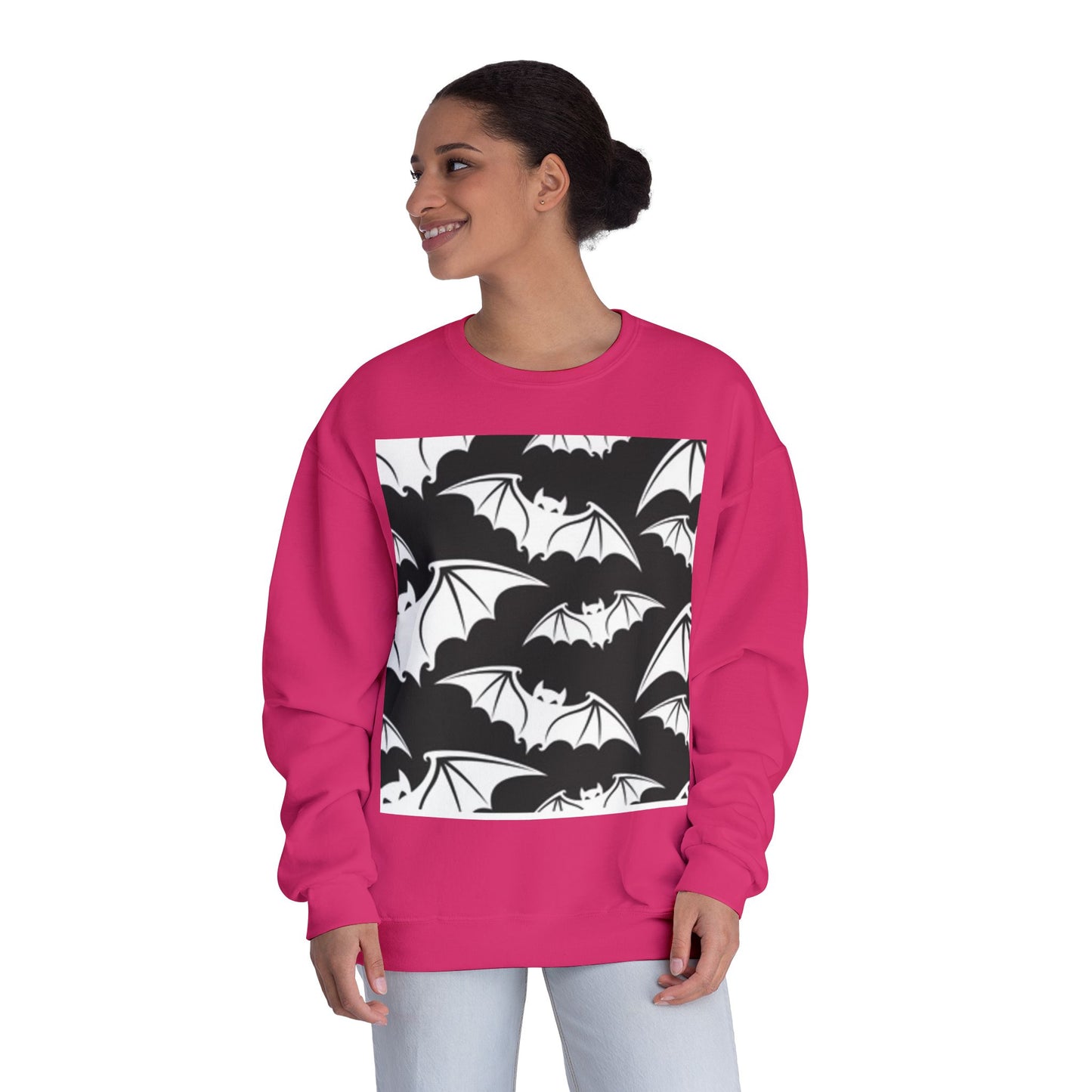 Bats in Flight Unisex Crewneck Sweatshirt - Cozy Halloween Spirit