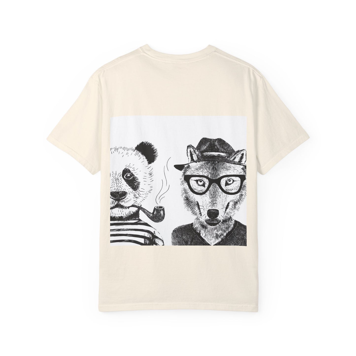 Whimsical Animals Graphic T-Shirt - Cool Fox & Panda Design