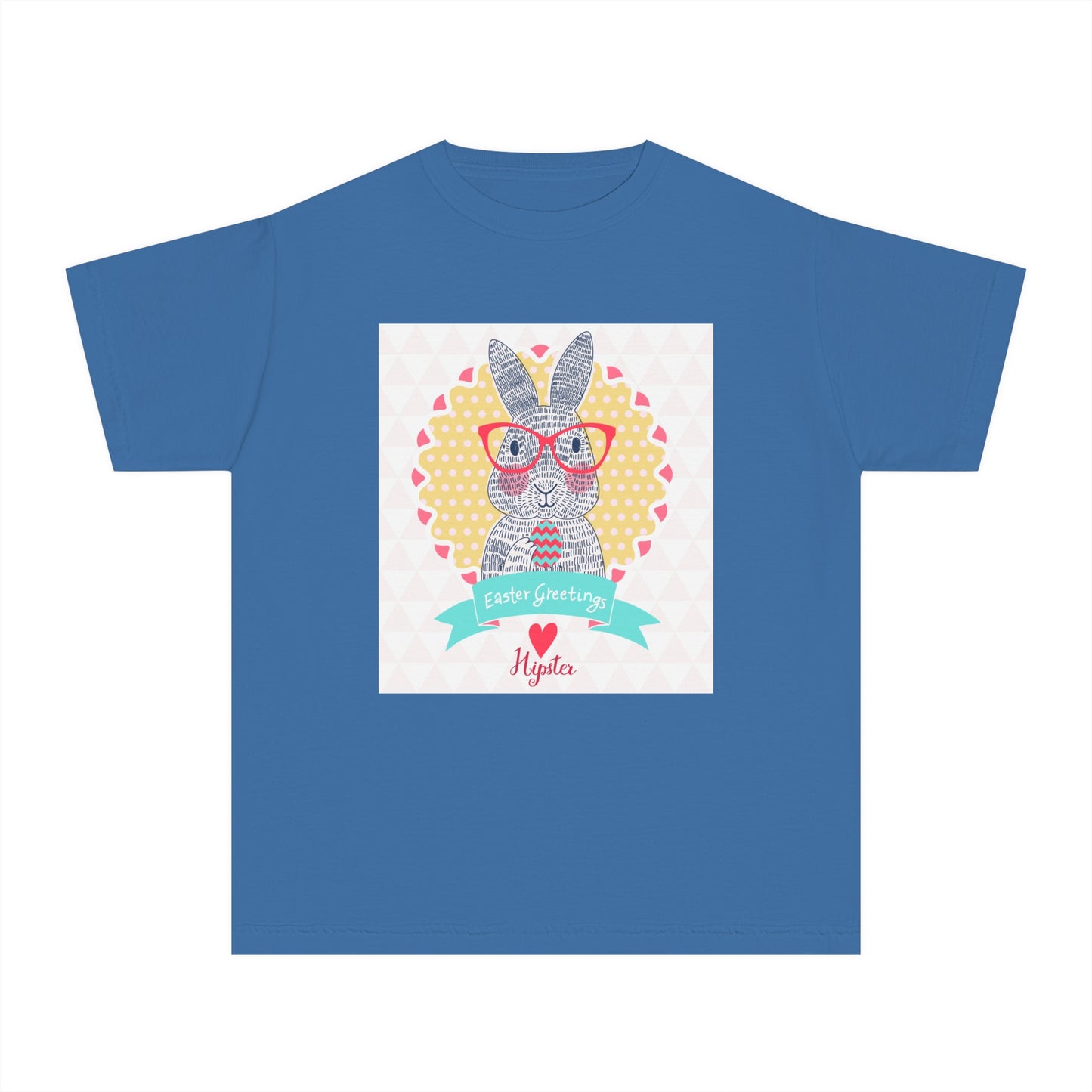 Youth Easter Bunny Tee - 'Easter Greetings' Design