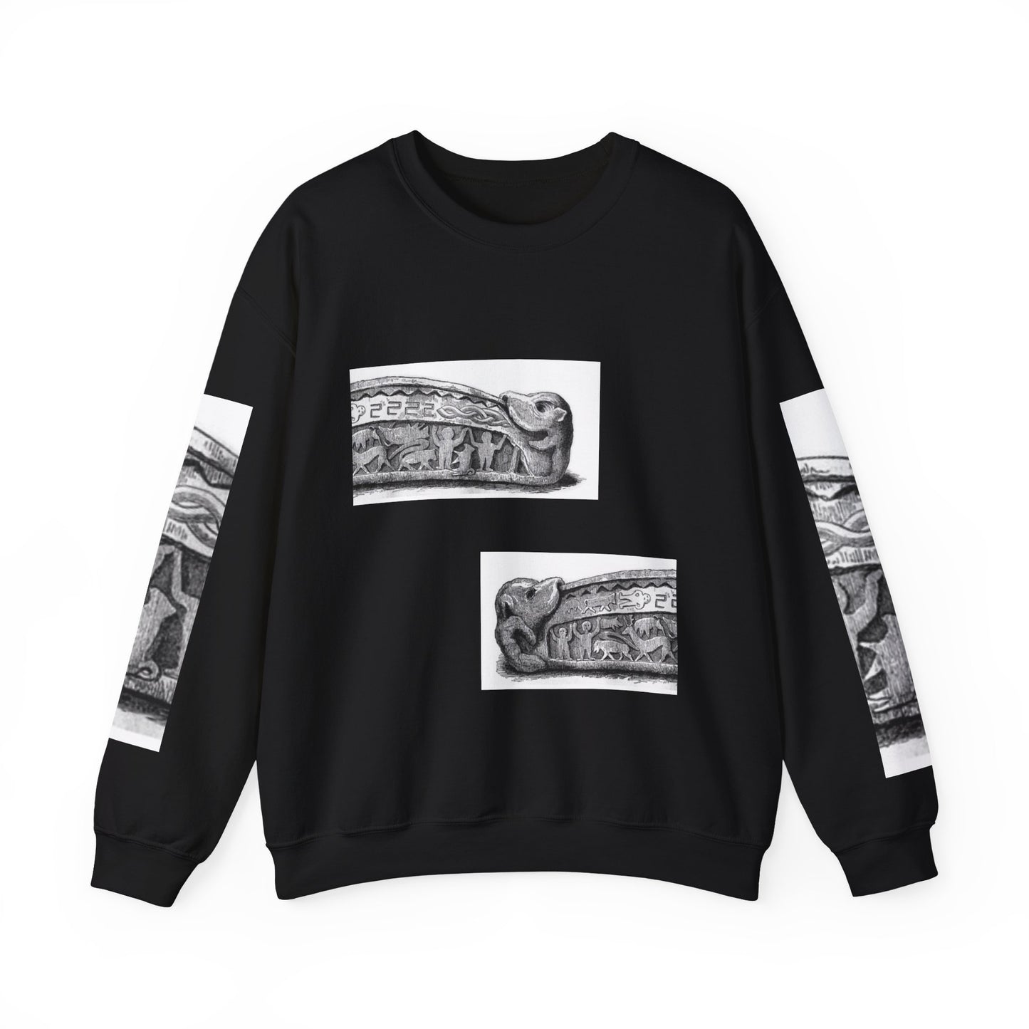 Artistic Unisex Heavy Blend™ Crewneck Sweatshirt - Vintage-Inspired Graphic Design