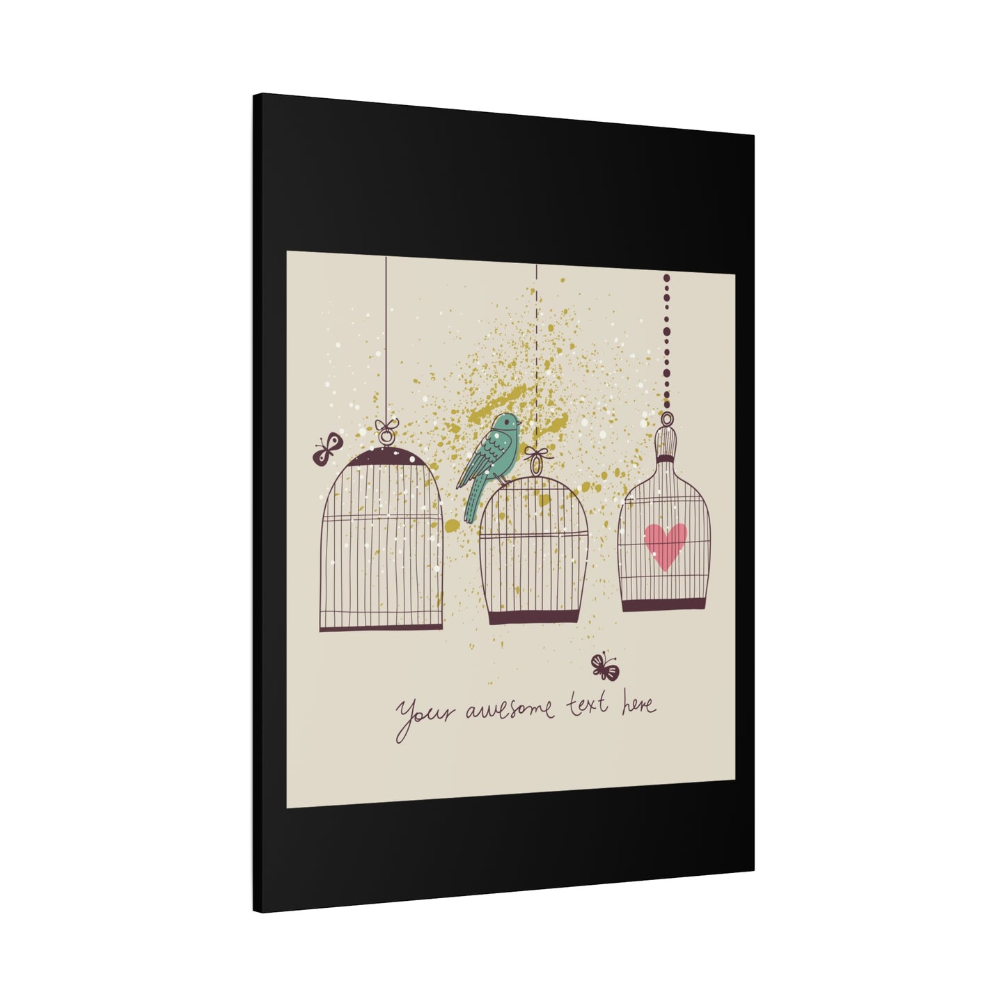 Whimsical Birdcage Canvas Wall Art - Personalized Home Decor