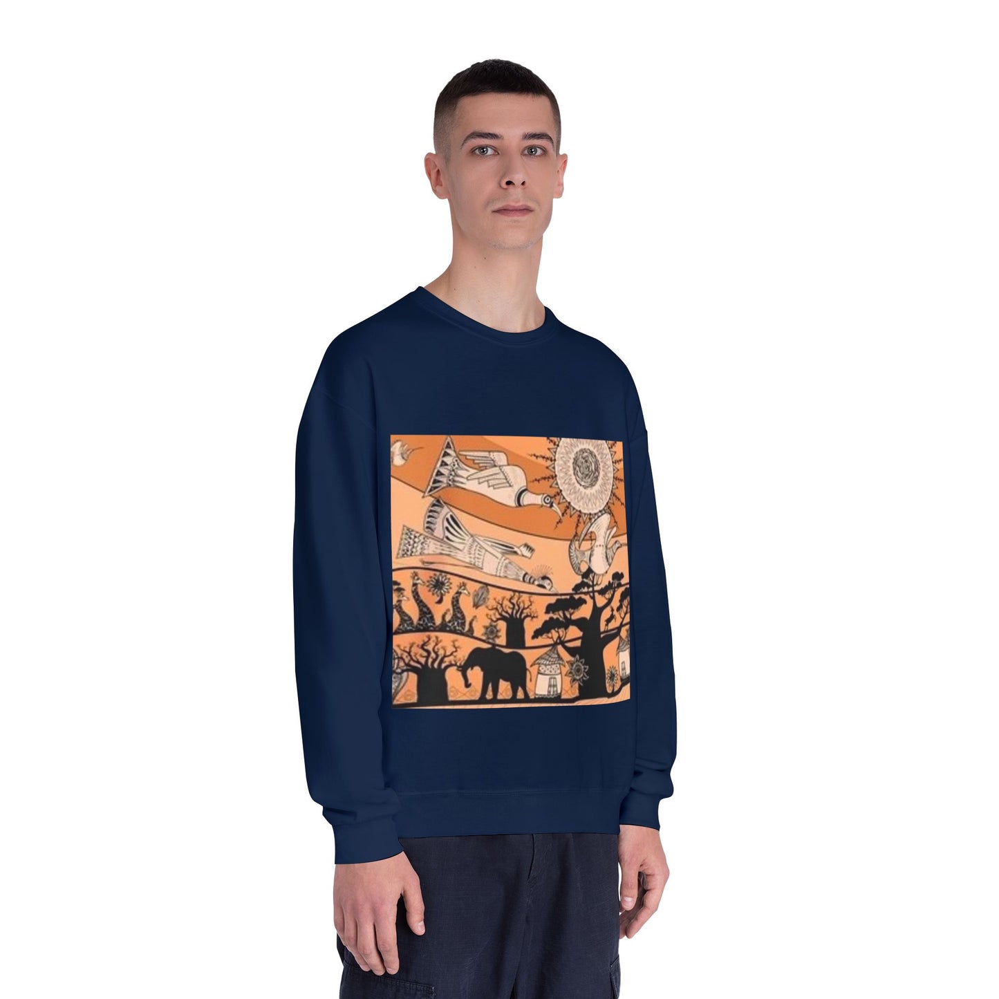 Bohemian Artistic Crewneck Sweatshirt | Nature & Sun Design