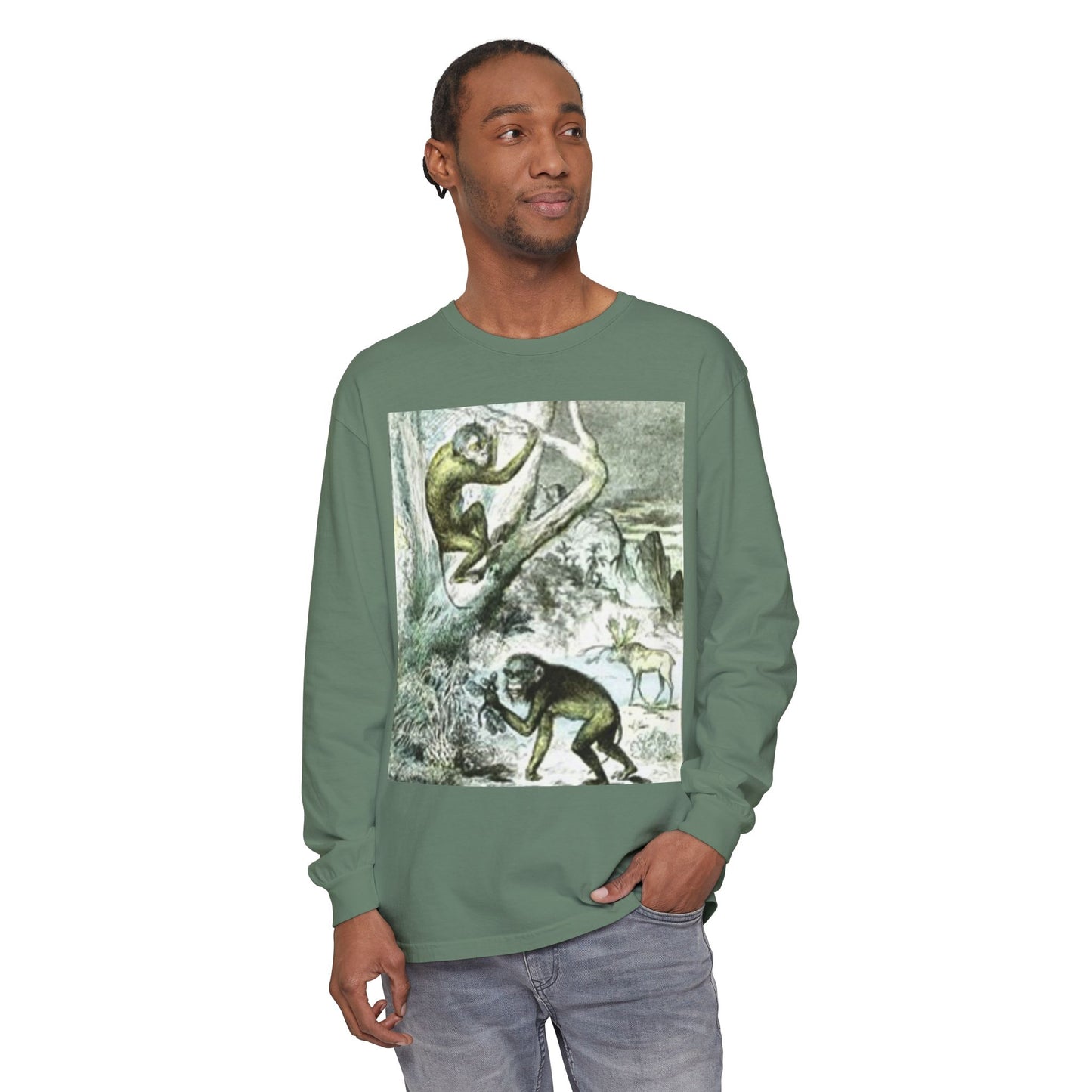 Graphic Long Sleeve T-Shirt - Bat Design for Halloween Lovers