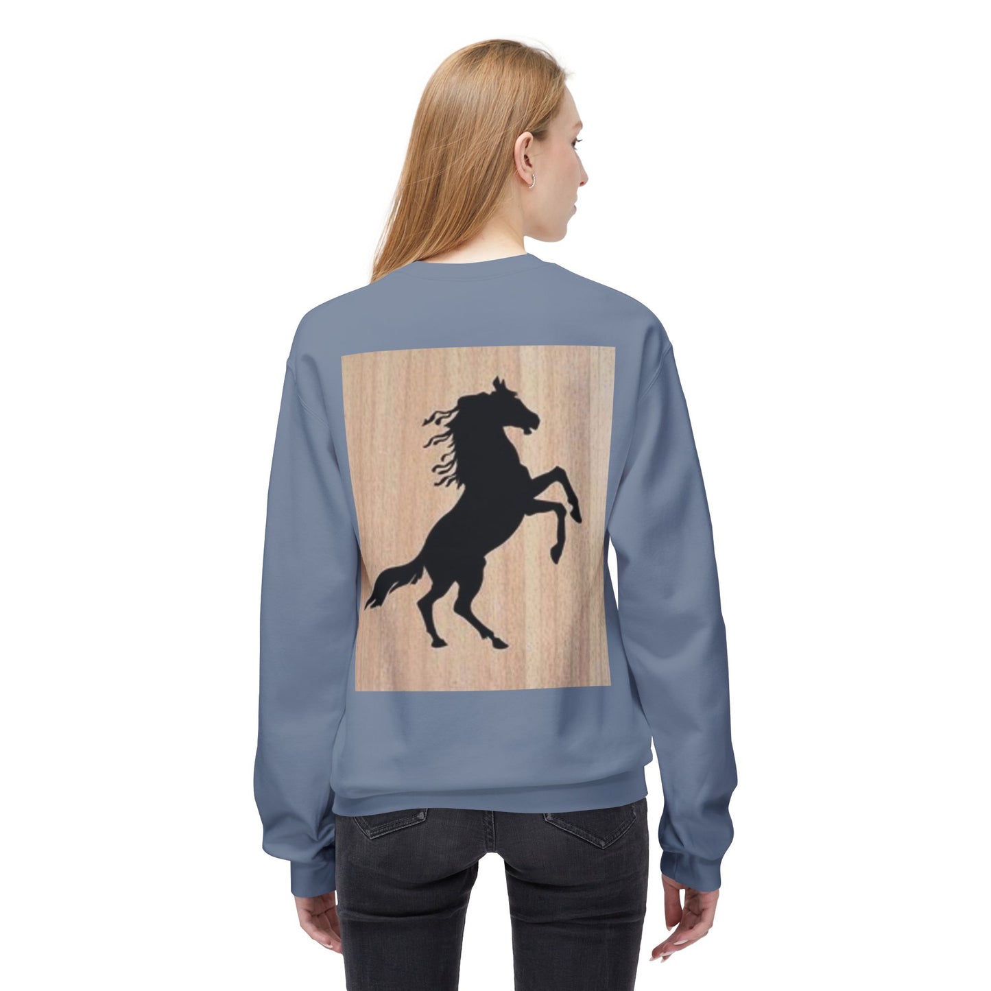 Equestrian Silhouette Fleece Sweatshirt - Perfect for Horse Lovers
