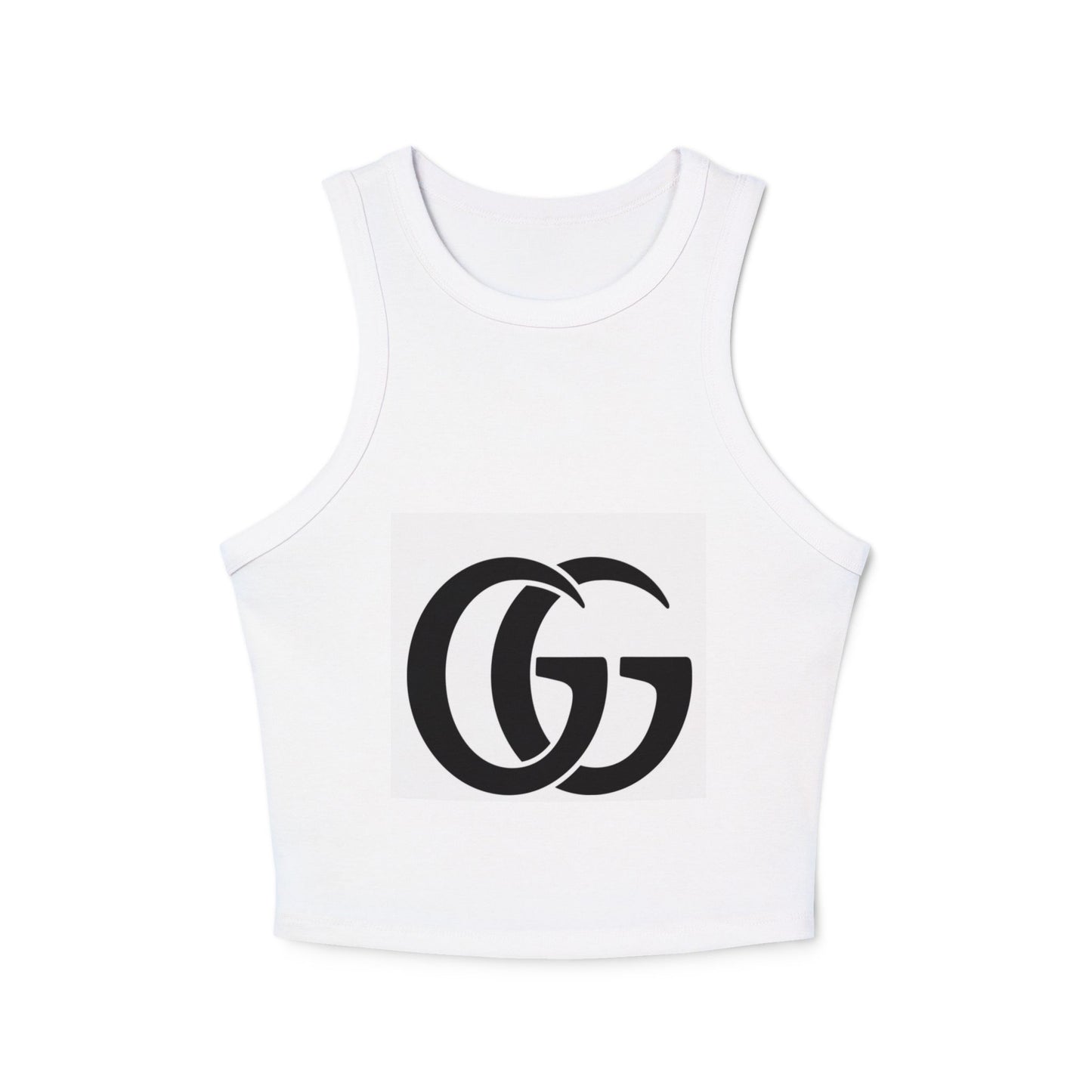 Stylish Women's Micro Rib Racer Tank Top with GG Logo