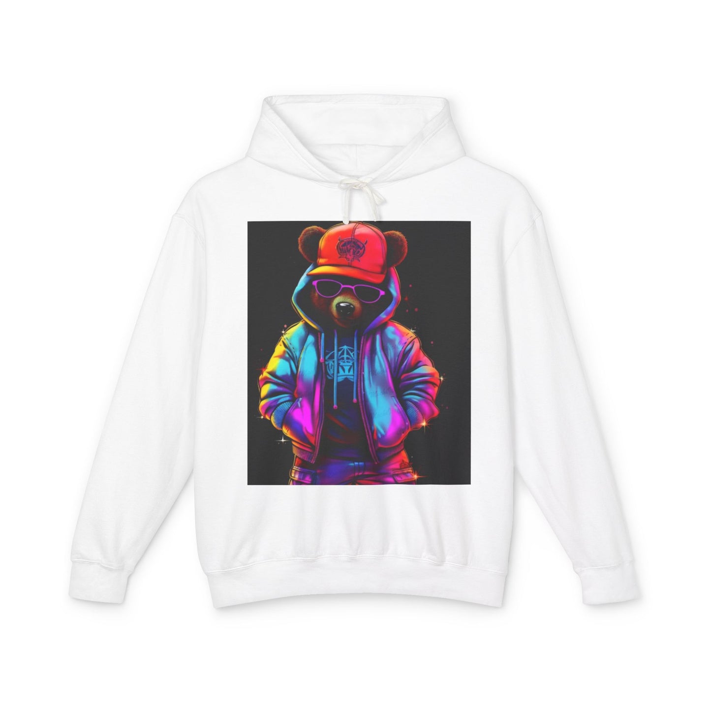 Urban Bear Graphic Hoodie - Unisex Lightweight Sweatshirt
