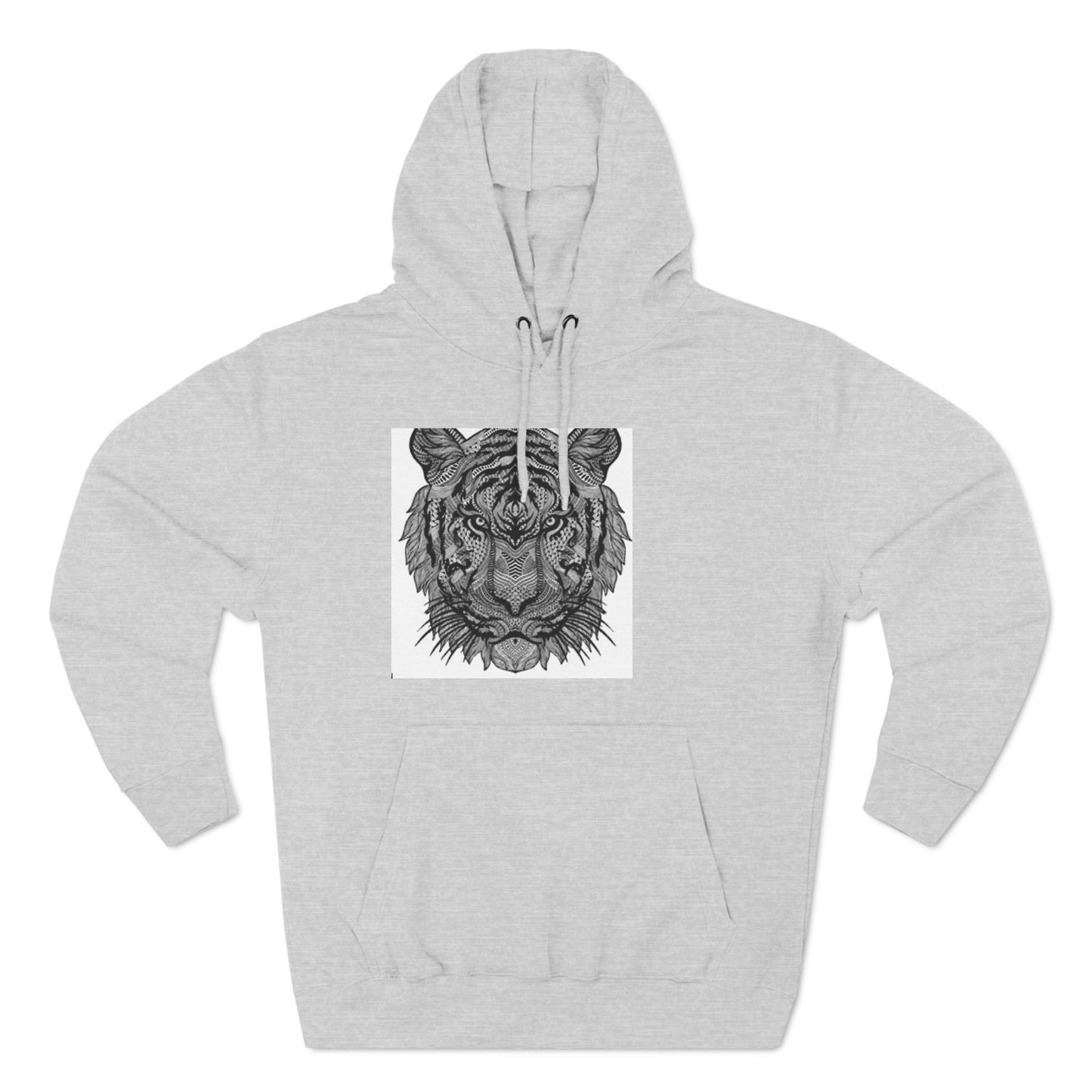 Majestic Tiger Hoodie - Cozy Three-Panel Fleece for Wildlife Lovers