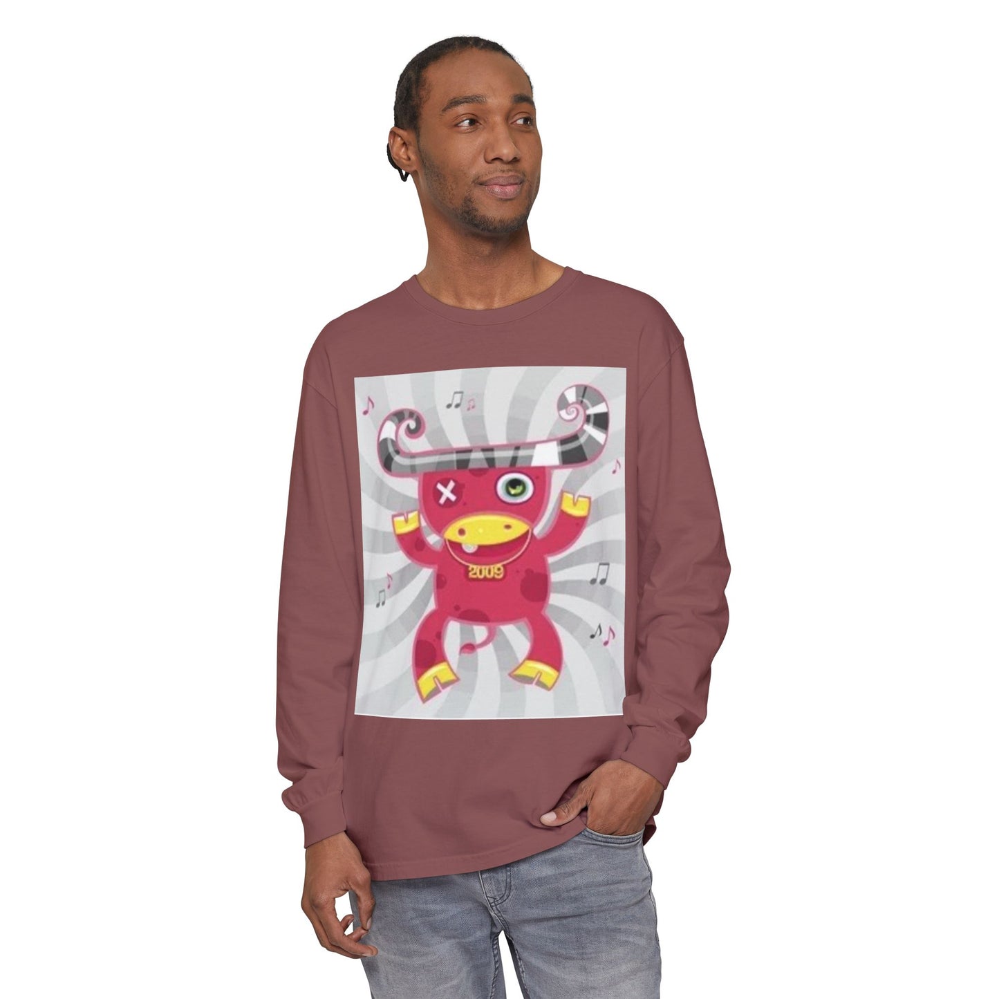 Fun & Quirky Graphic Long Sleeve T-Shirt - Perfect for Music Lovers