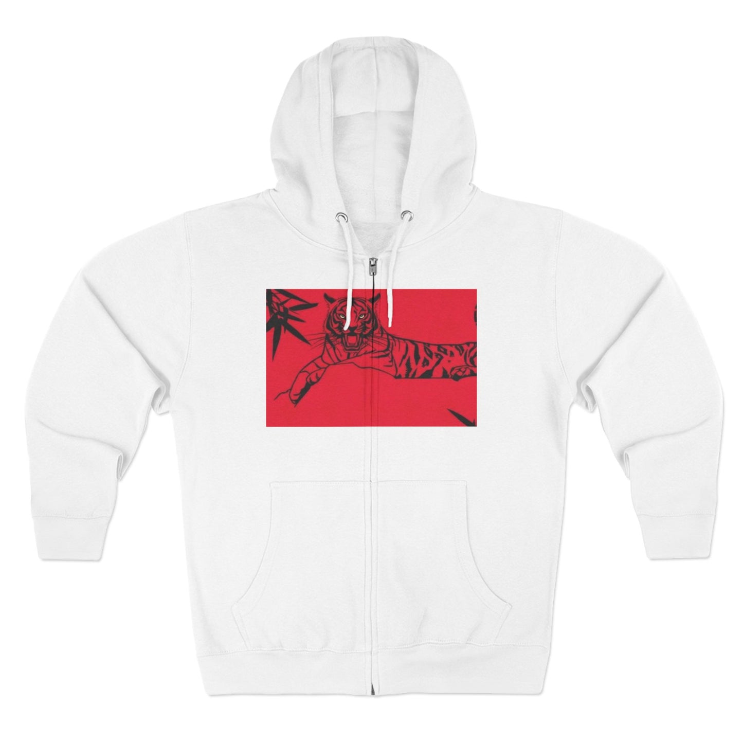 Cool Tiger Graphic Unisex Zip Hoodie - Trendy Streetwear for Animal Lovers