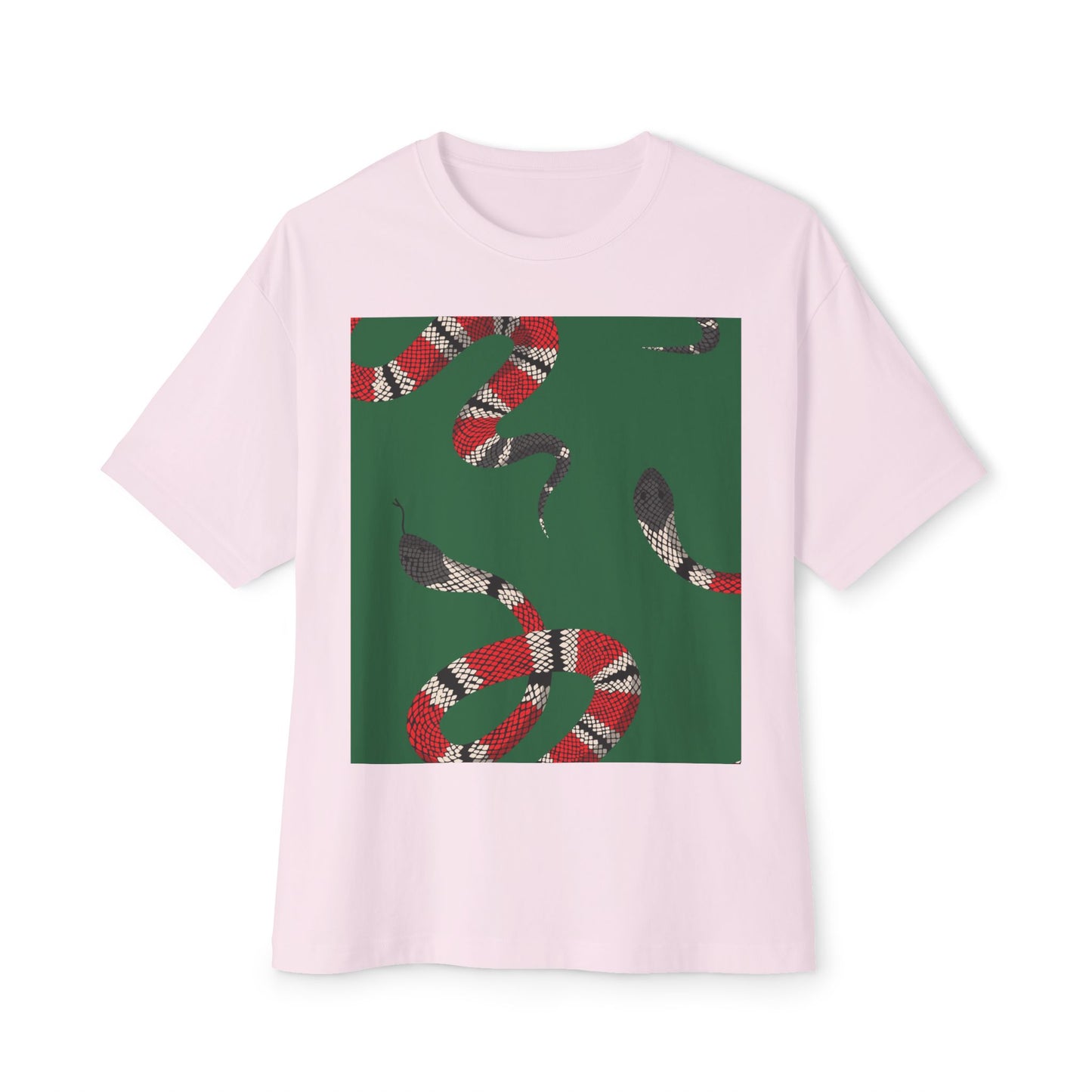 Wildlife Graphic Oversized T-Shirt - Snake & Owl Design