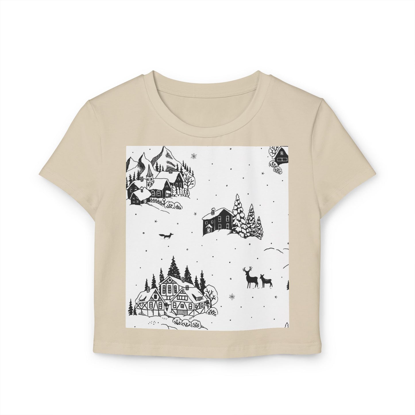 Winter Wonderland Women's Baby Tee - Cozy Holiday Vibes