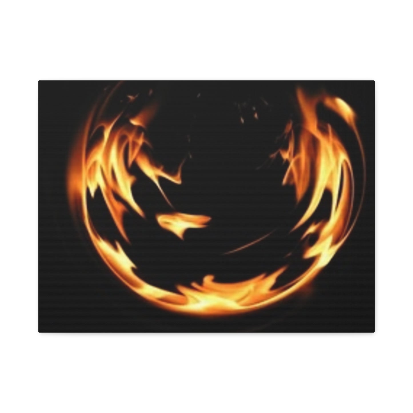 Fire Swirl Matte Canvas Art - Stretched 1.25" Gallery Wrap
