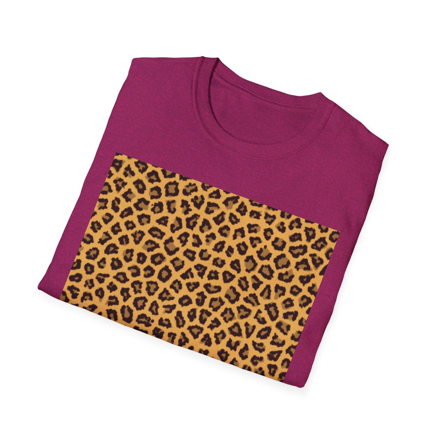 Leopard Print Unisex Softstyle T-Shirt - Trendy Casual Wear