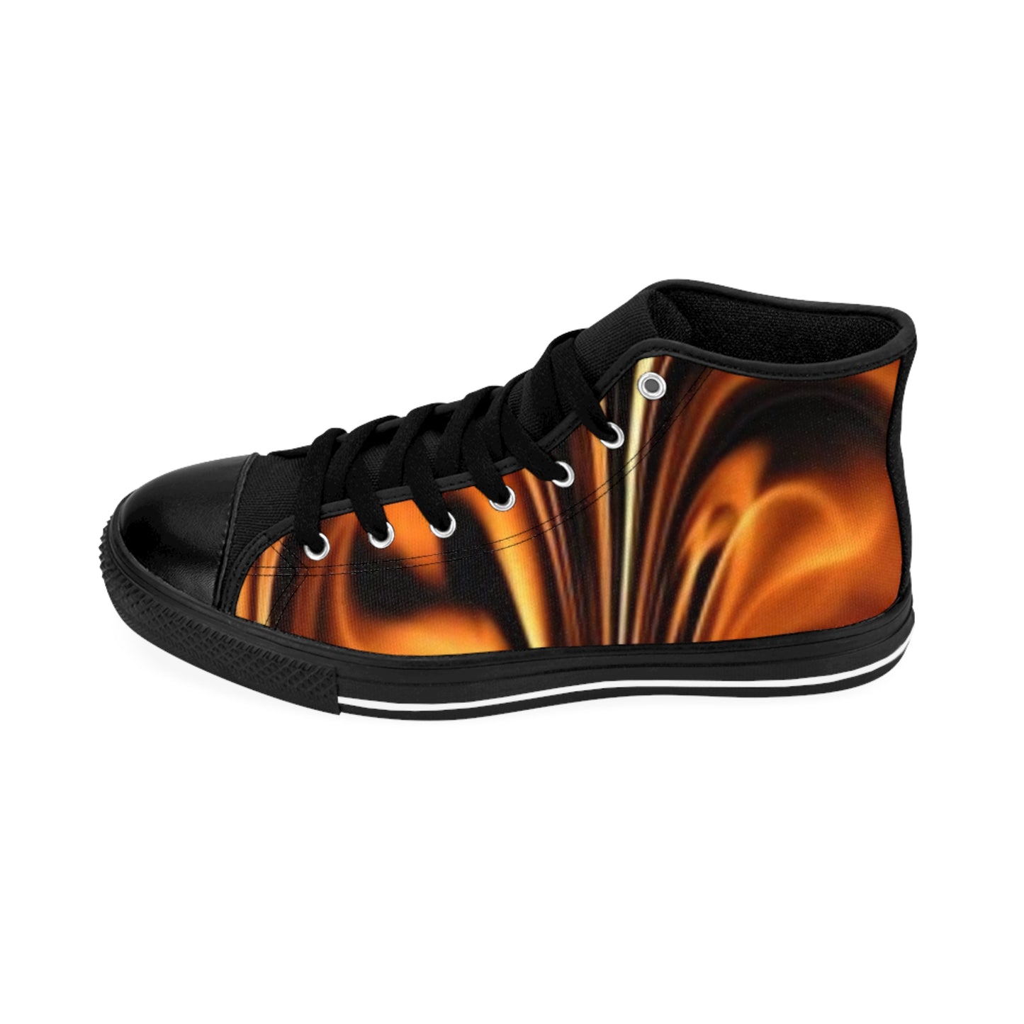 Men's Classic Sneakers - Stylish Black and Gold Design