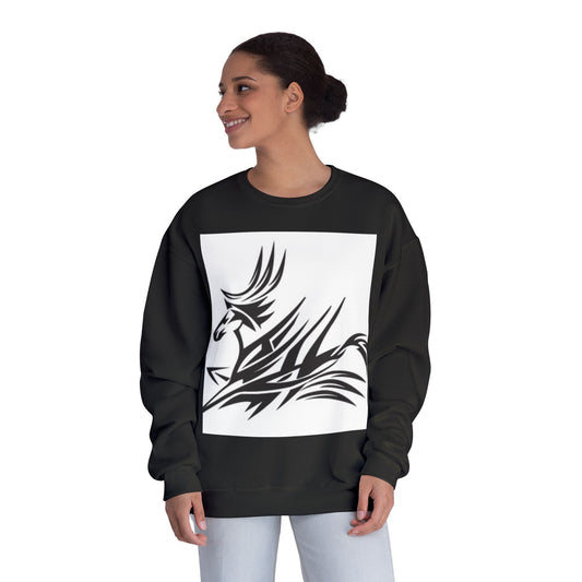 Trendy Tribal Design Unisex Crewneck Sweatshirt - Perfect for Casual Wear & Gifting