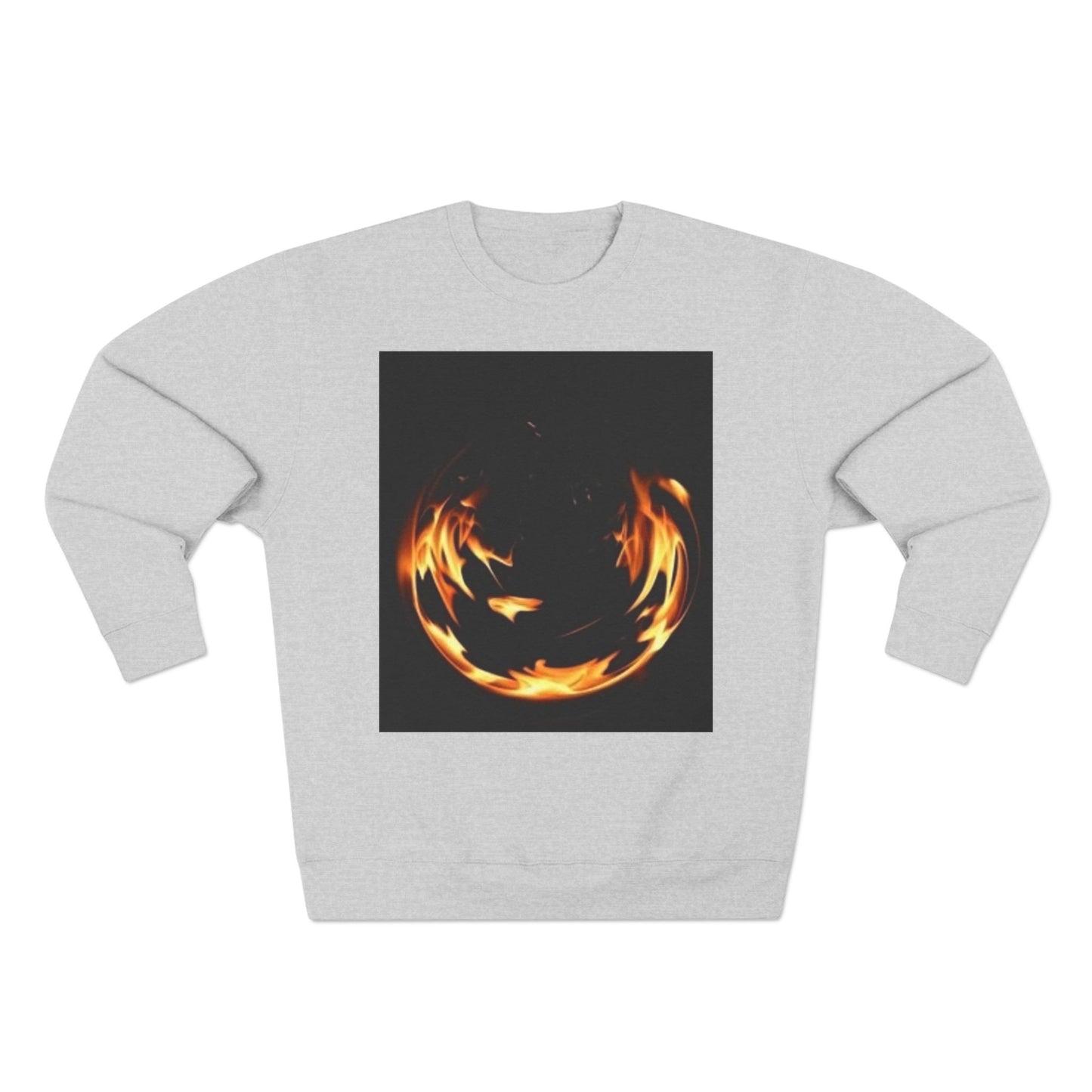 Unisex Crewneck Sweatshirt - Fire Vibes Graphic Sweatshirt for Cozy Nights