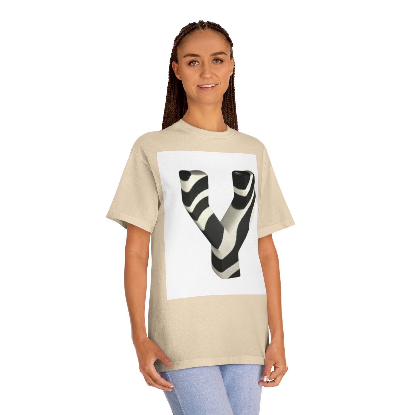 Zebra Print 'Y' Unisex Classic Tee - Casual Fashion Top