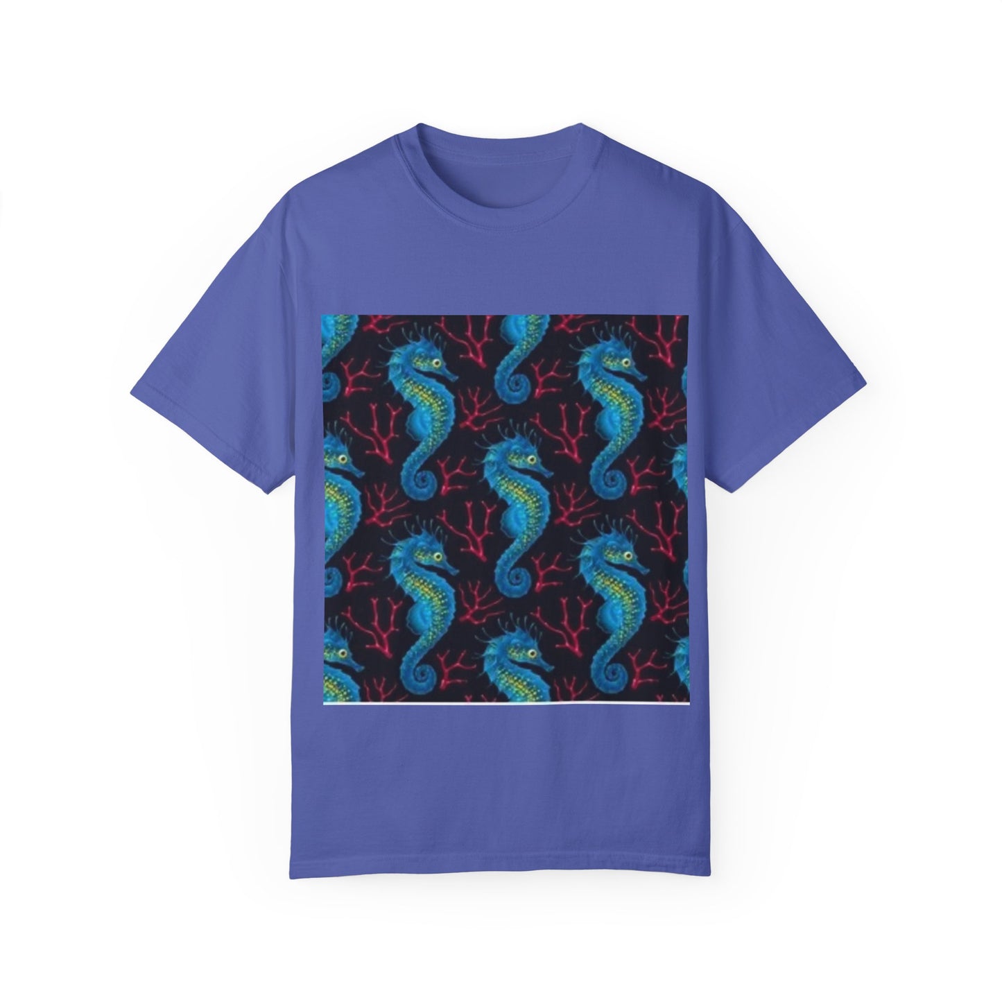 Ocean-Inspired Unisex T-Shirt with Seahorse Design