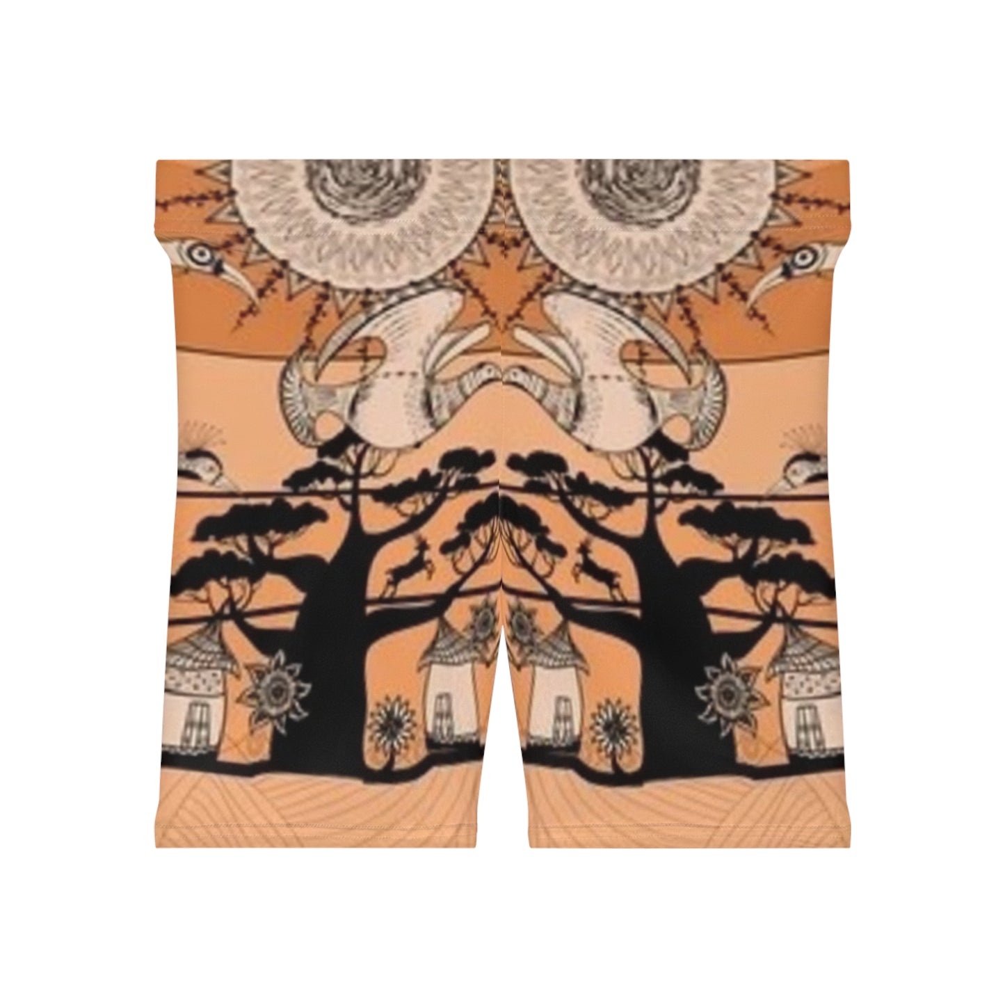 Desert Dream Women's Biker Shorts - Artistic Animal and Nature Print