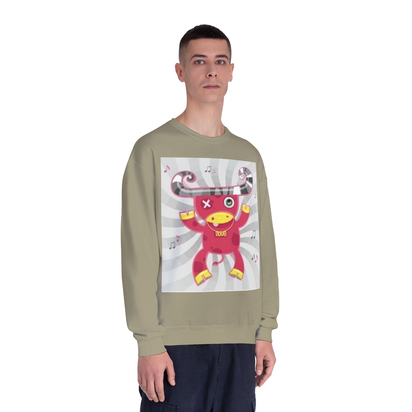 Fun Cartoon Monster Crewneck Sweatshirt - Unisex