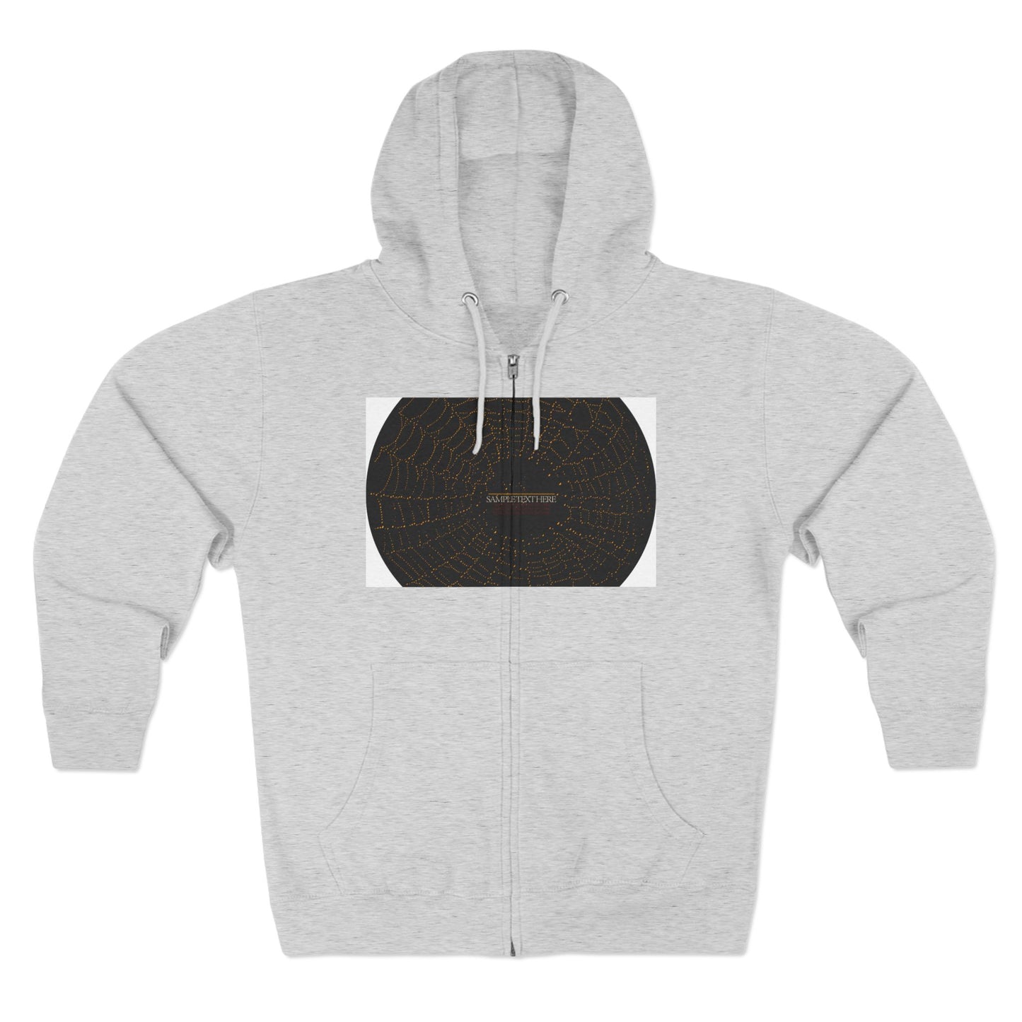 Unisex Zip Hoodie with Spider Web Design - Cozy Fashion for Halloween and Everyday Wear