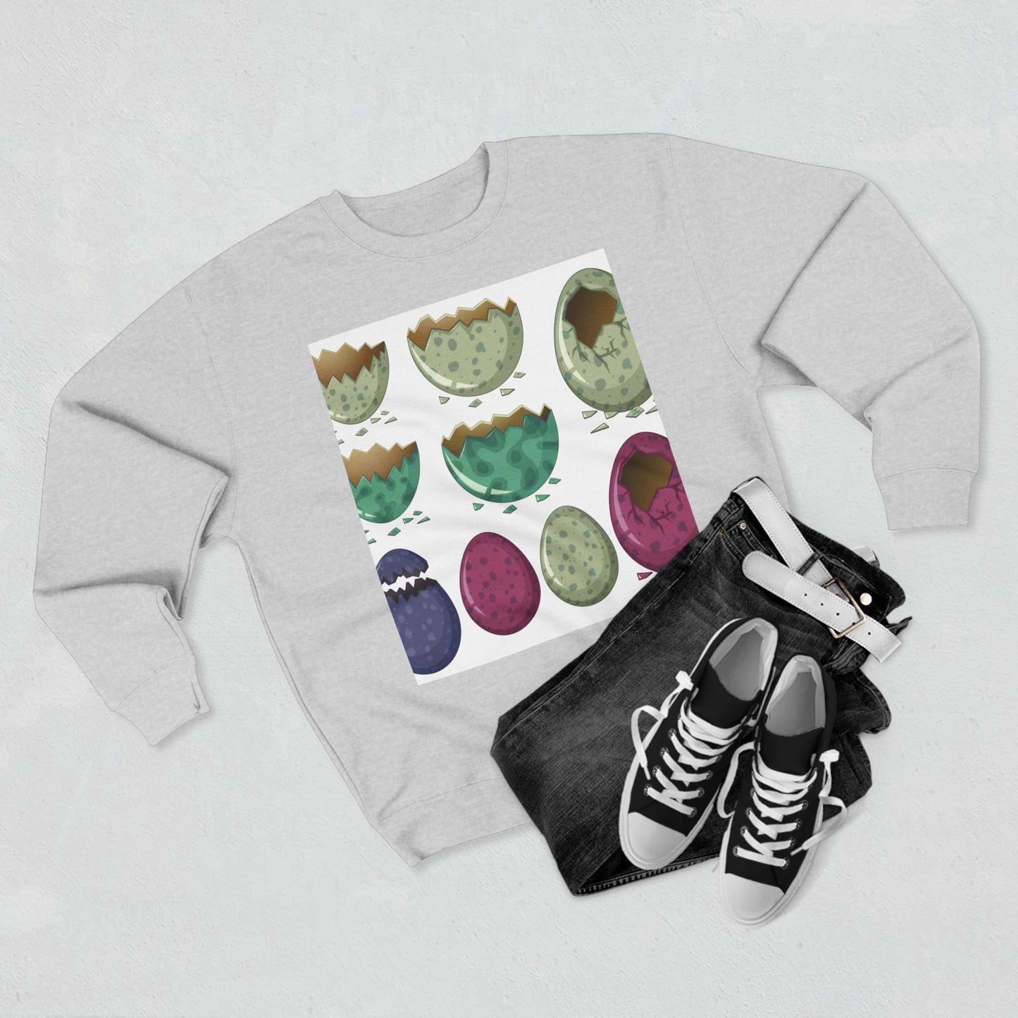 Whimsical Dinosaur Egg Unisex Crewneck Sweatshirt