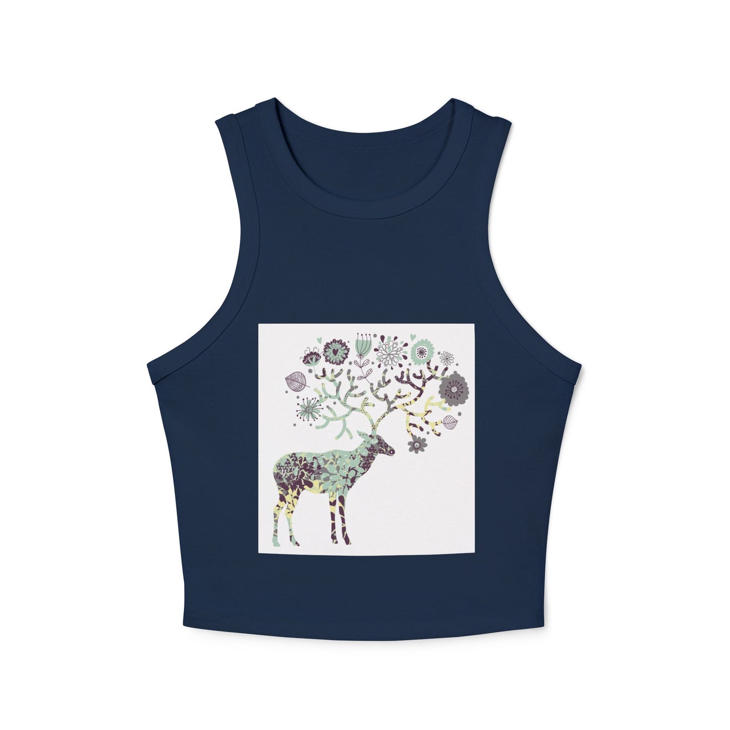 Eco-Friendly Women's Micro Rib Racer Tank Top - Nature-Inspired Design