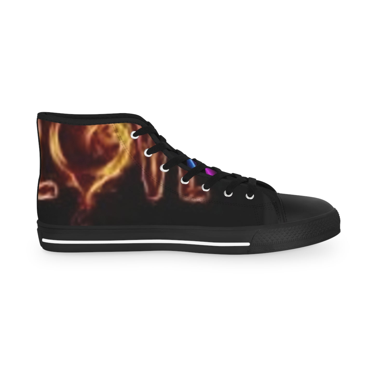 Men's High Top Flame-Print Sneakers - Stylish & Trendy Footwear