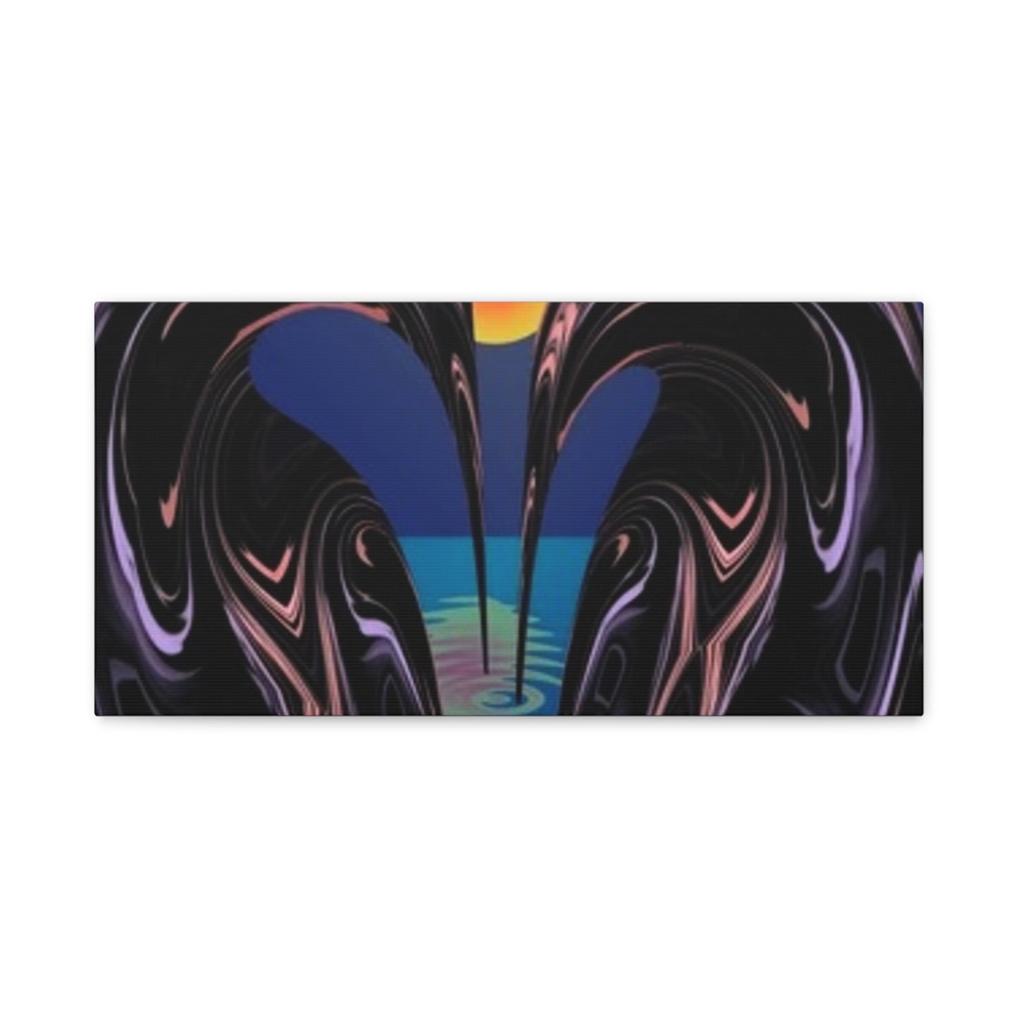 Romantic Abstract Canvas Art - Heart-Shaped Design for Home Decor