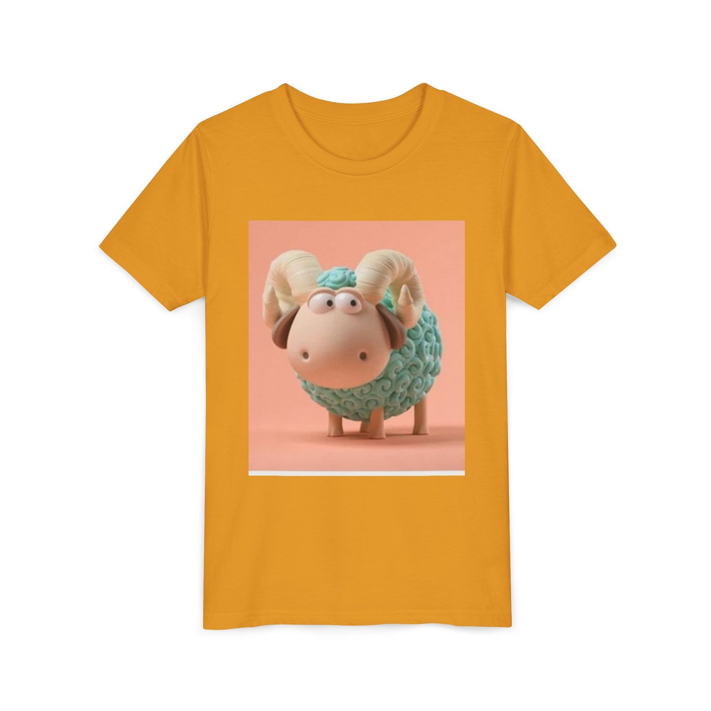 Cute Cartoon Sheep Youth Short Sleeve Tee - Fun and Whimsical Kids Shirt