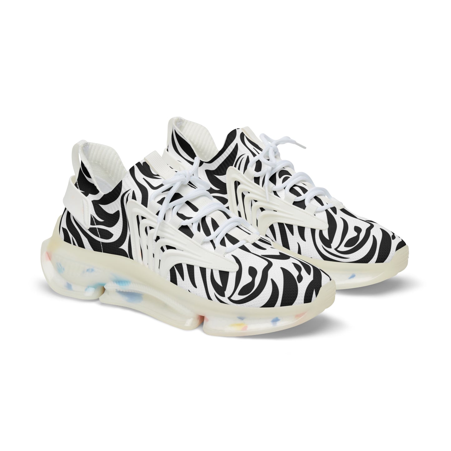 Stylish Zebra Print Men's Mesh Sneakers - Trendy Athletic Footwear for Everyday Wear