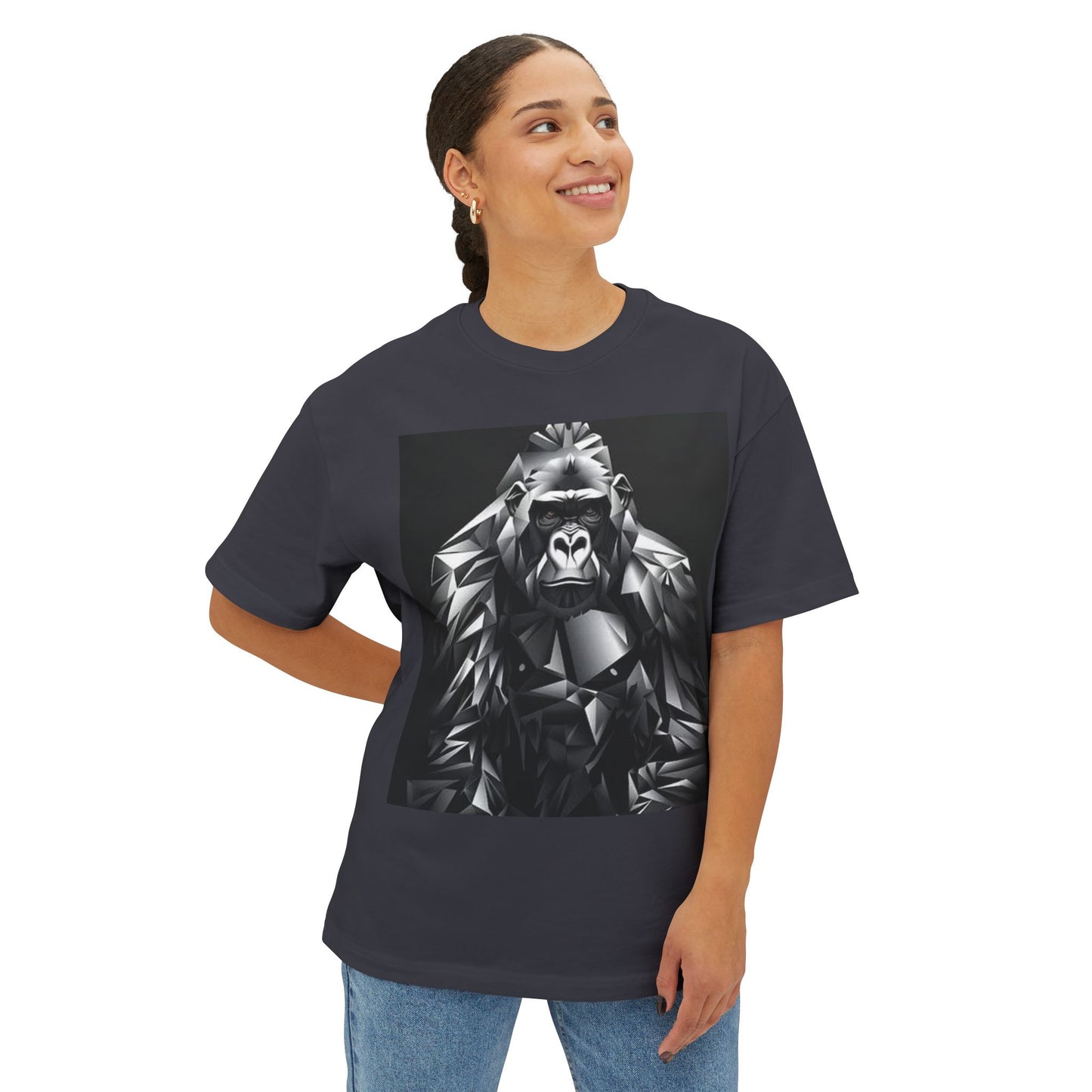 Unisex Oversized Boxy Tee - Vibrant Hoodie Graphic Shirt for Casual Style