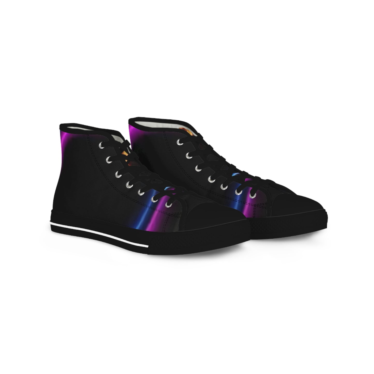Men's High Top Sneakers with Gradient Design - Stylish and Vibrant Footwear for Everyday Wear