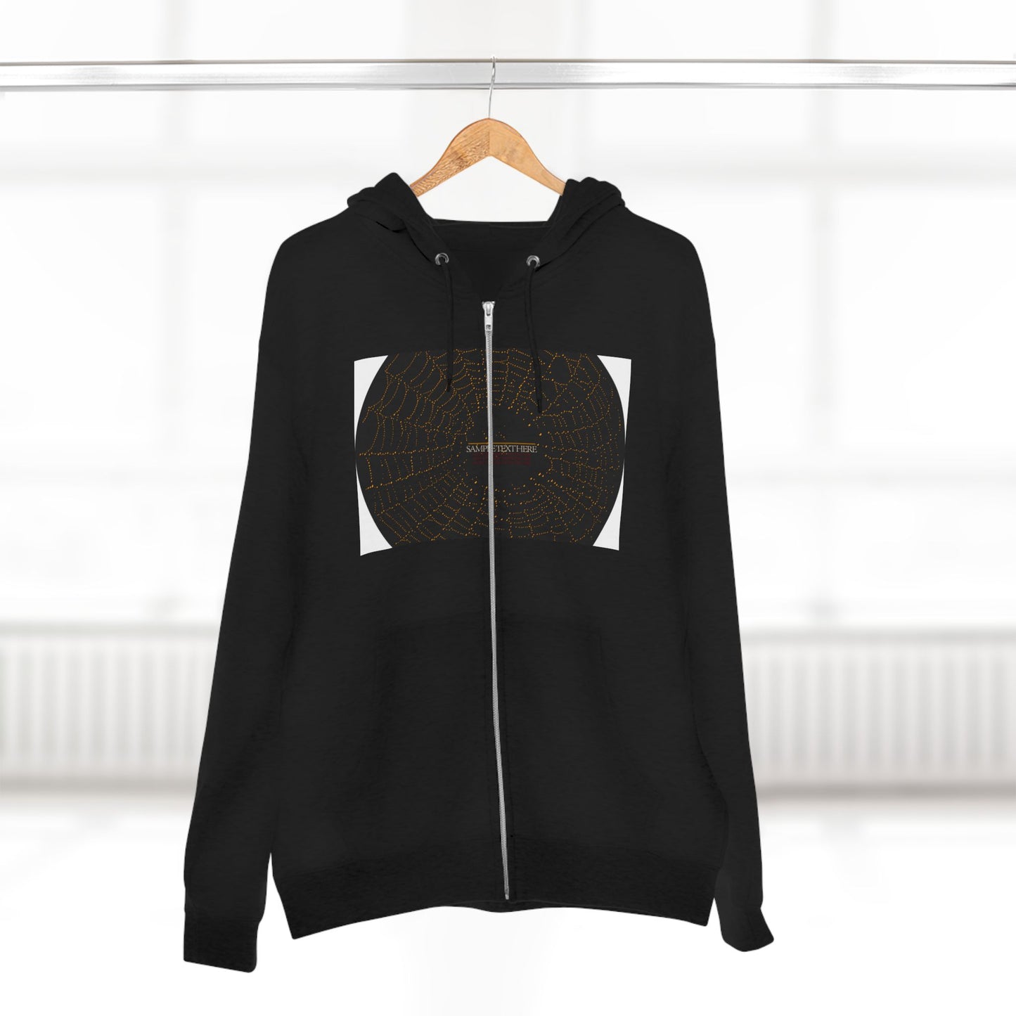 Unisex Zip Hoodie with Spider Web Design - Cozy Fashion for Halloween and Everyday Wear