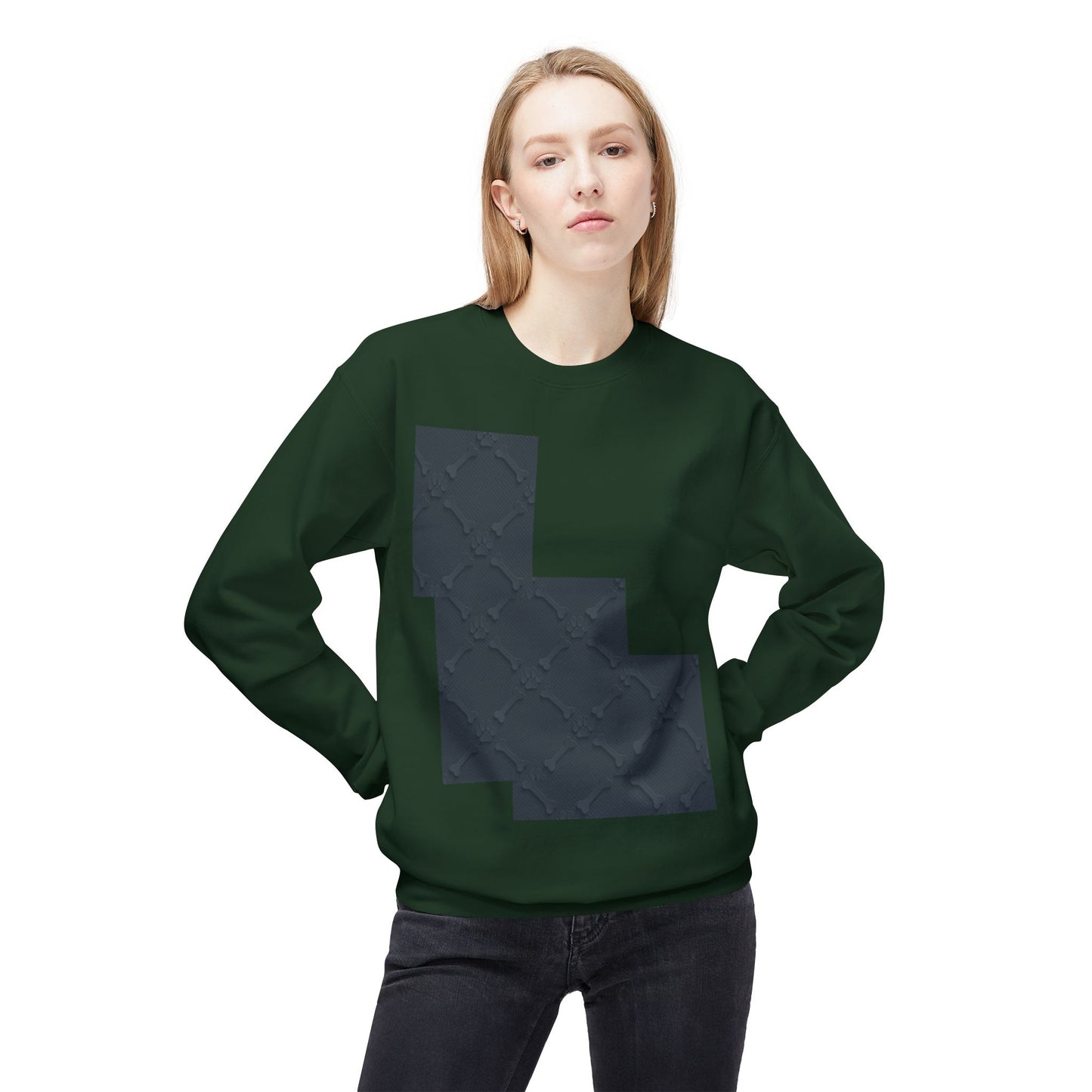 Minimalist Pet-Themed Crewneck Sweatshirt for Animal Lovers