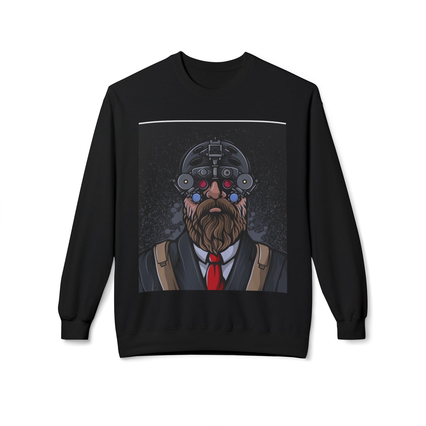 Bearded Tech Enthusiast Crewneck Sweatshirt