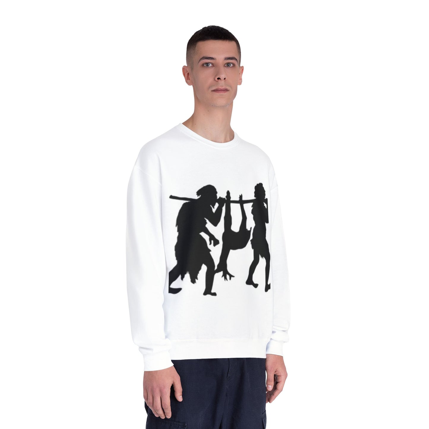Caveman Humor Unisex Crewneck Sweatshirt - Fun Graphic Design