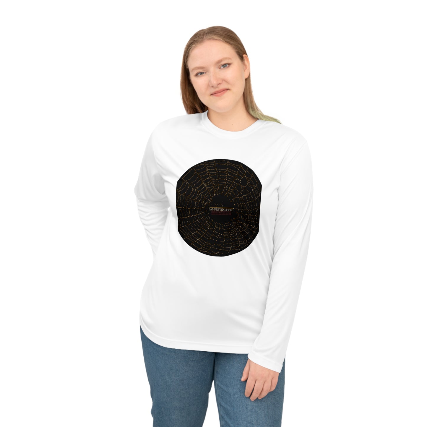 Unisex Performance Long Sleeve Shirt - Spider Web Design for Active Lifestyle