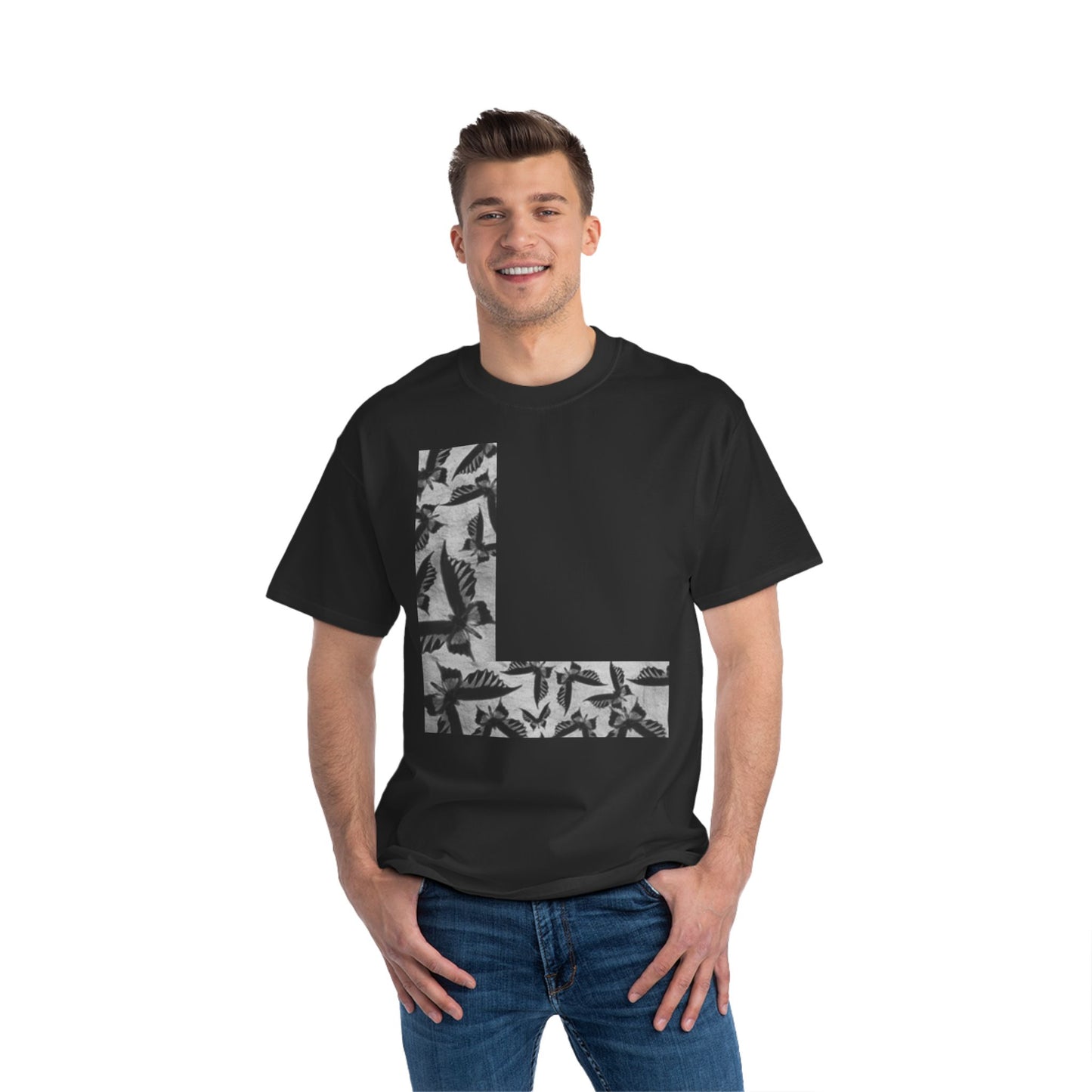Stylish Butterfly L Graphic Tee - Casual Summer Wear