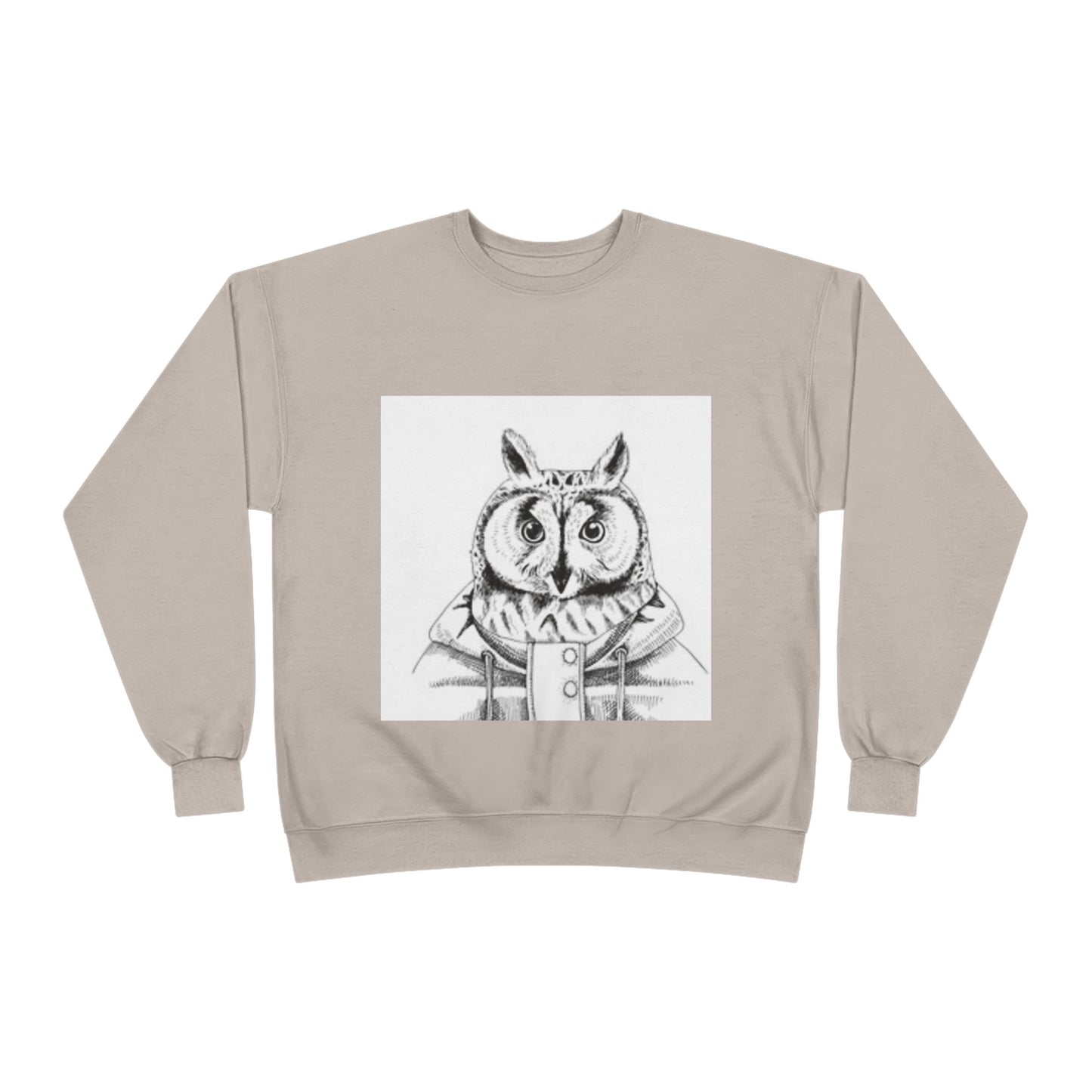 Whimsical Owl Eco-Friendly Crewneck Sweatshirt - Unisex