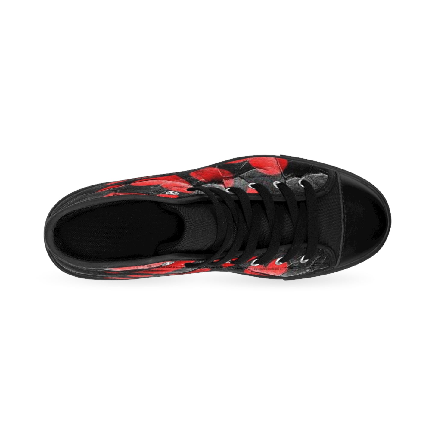 Heart Print Classic High-Top Sneakers for Women