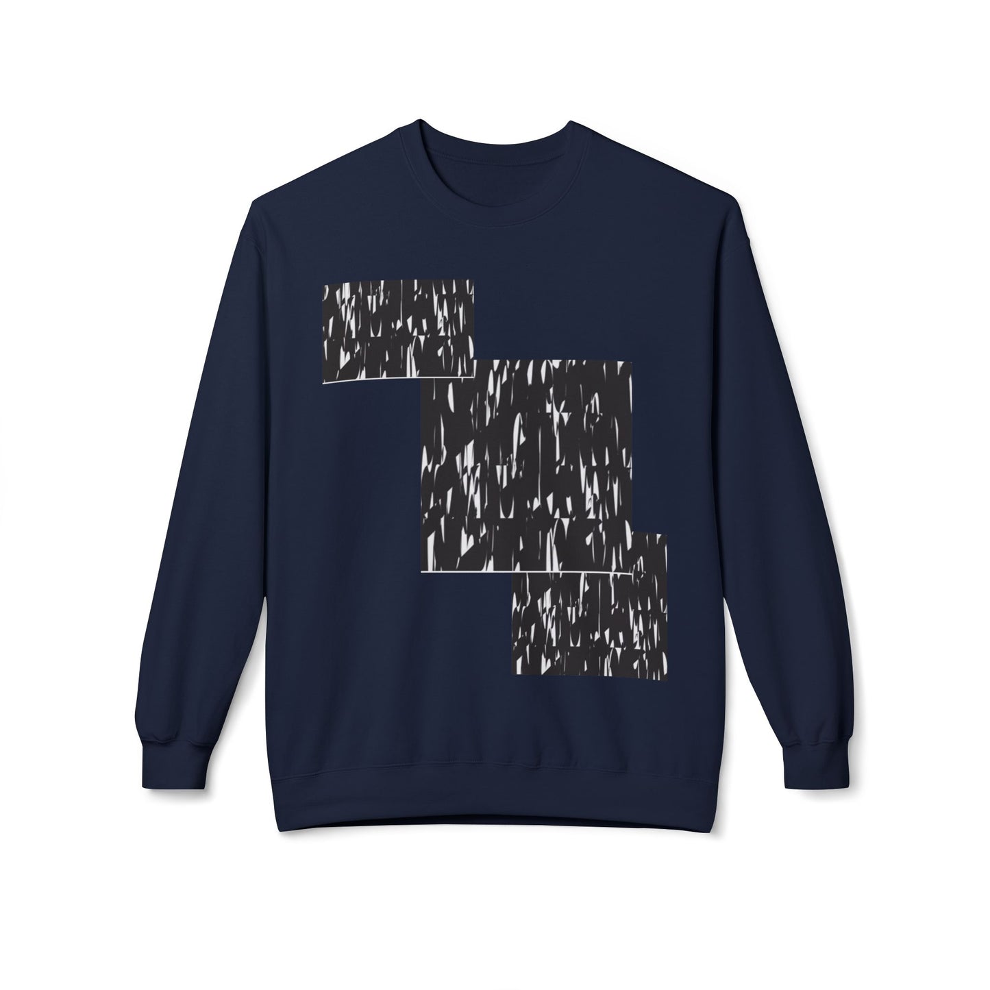Modern Abstract Fleece Crewneck Sweatshirt - Cozy Unisex Apparel