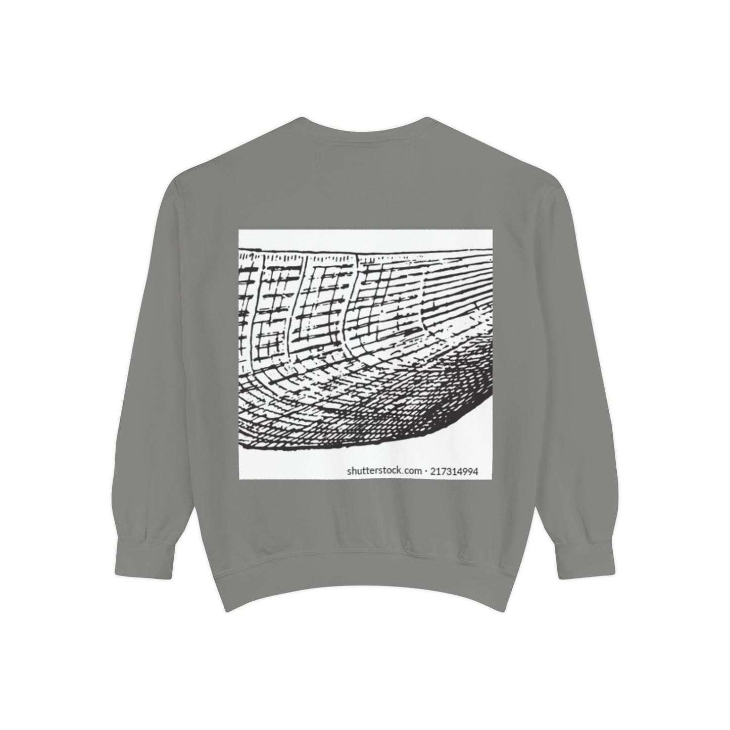 Graphic Unisex Garment-Dyed Sweatshirt | Nautical Design for Ocean Lovers