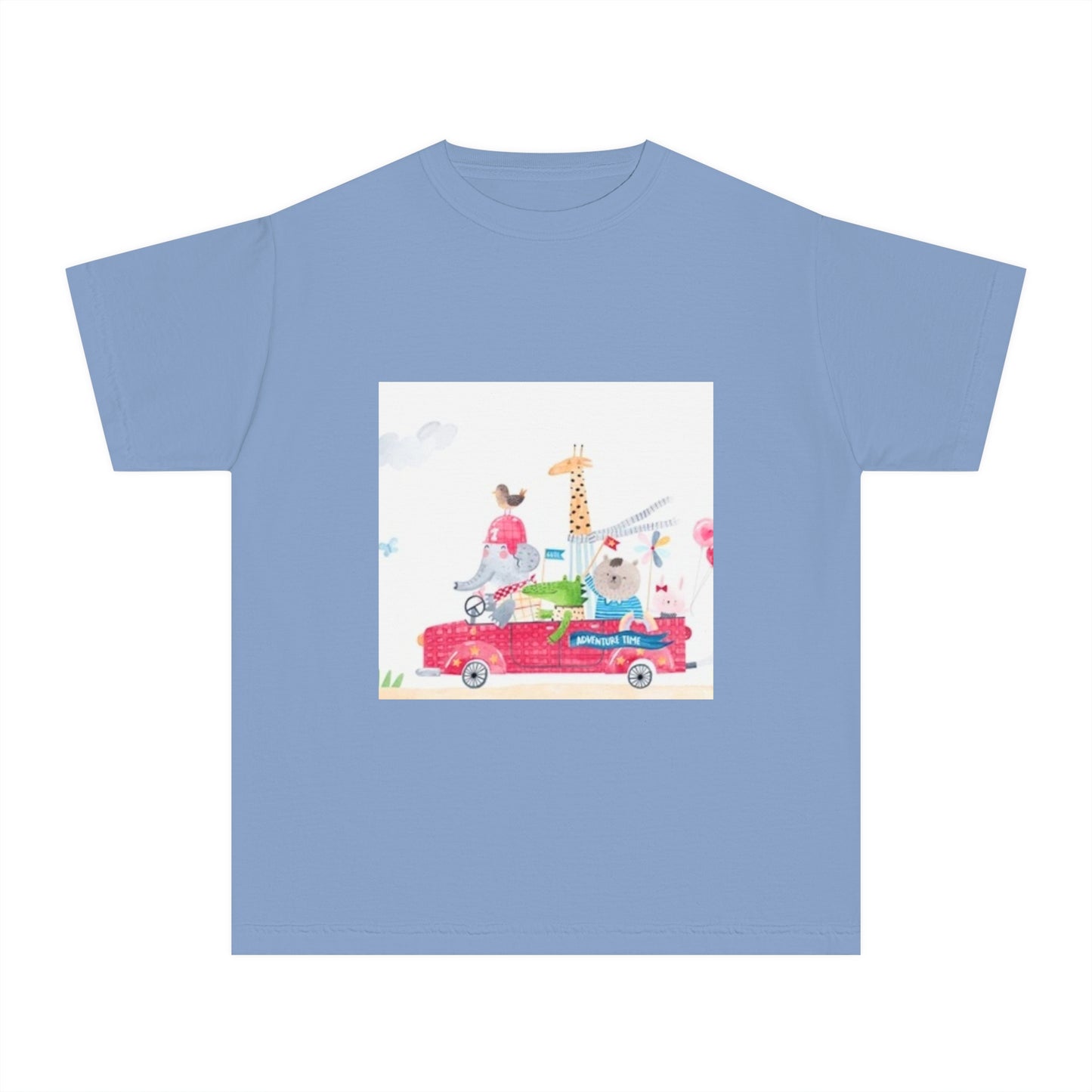 Fun Animal Adventure Youth Midweight Tee - Colorful Kids Tee for Playtime