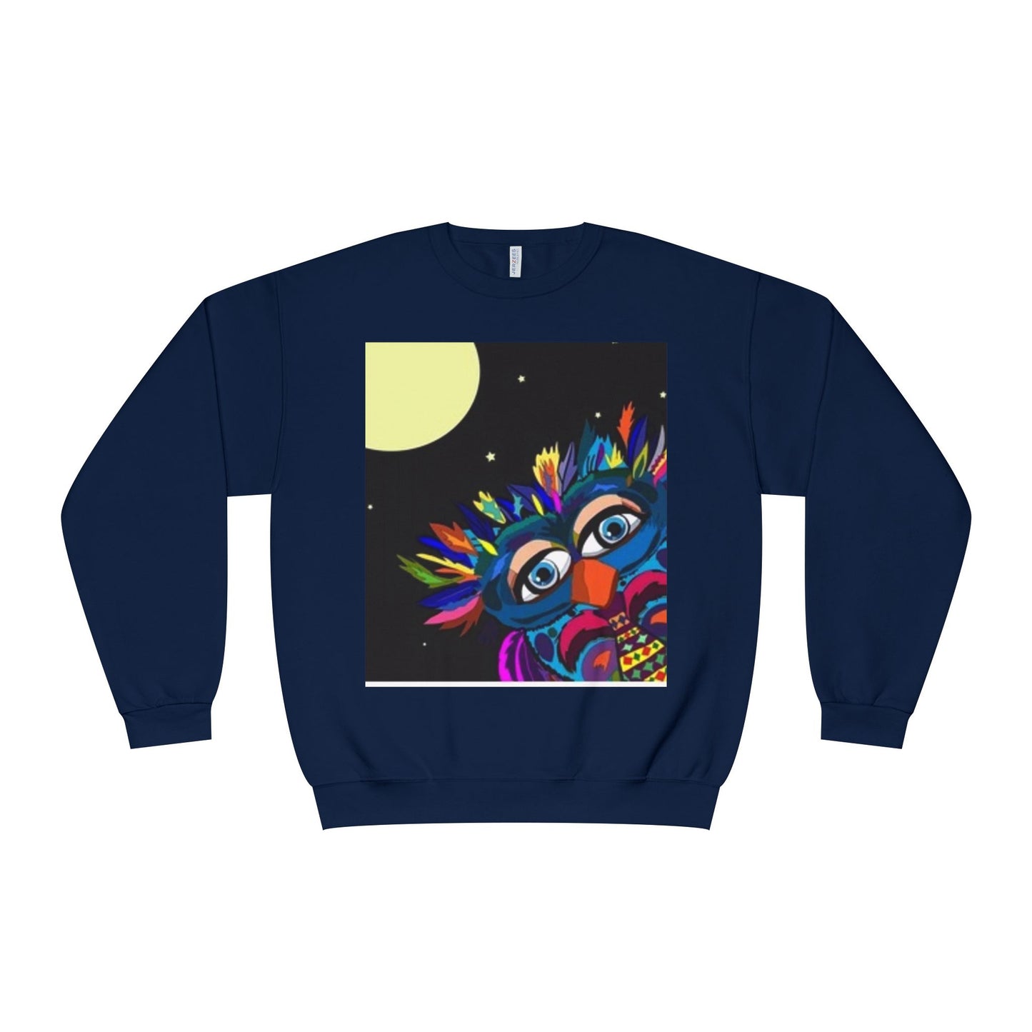 Colorful Night Owl Crewneck Sweatshirt - Unisex NuBlend® Sweatshirt