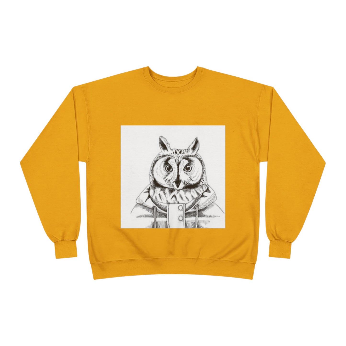 Whimsical Owl Eco-Friendly Crewneck Sweatshirt - Unisex