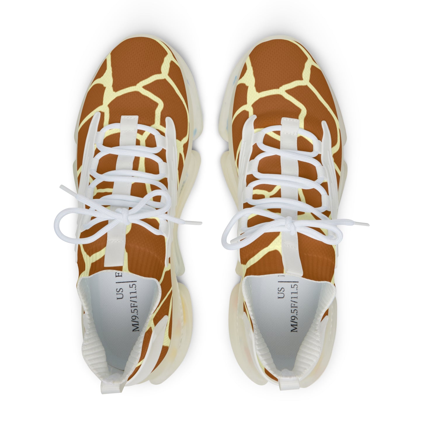 Giraffe Print Mesh Sneakers - Trendy Animal Style for Casual Outings