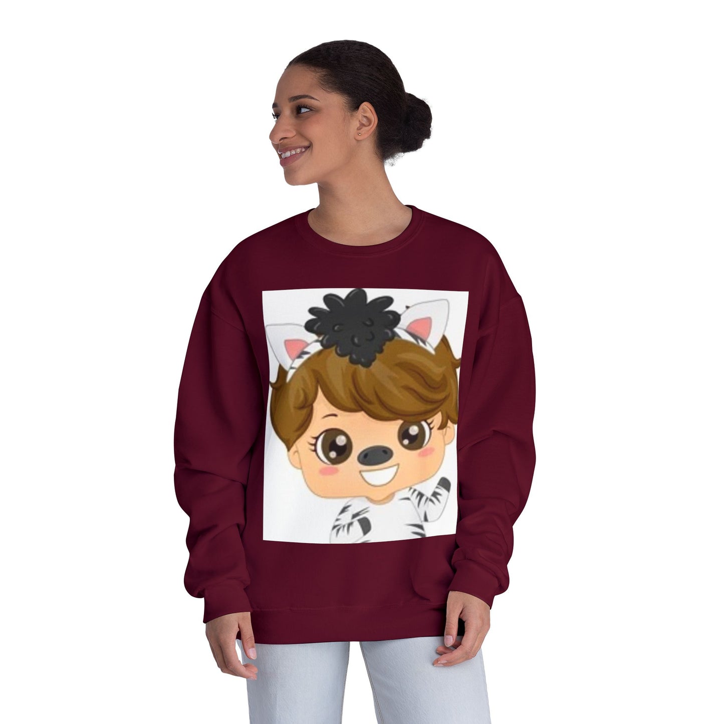 Cute Cartoon Animal Crewneck Sweatshirt for Kids